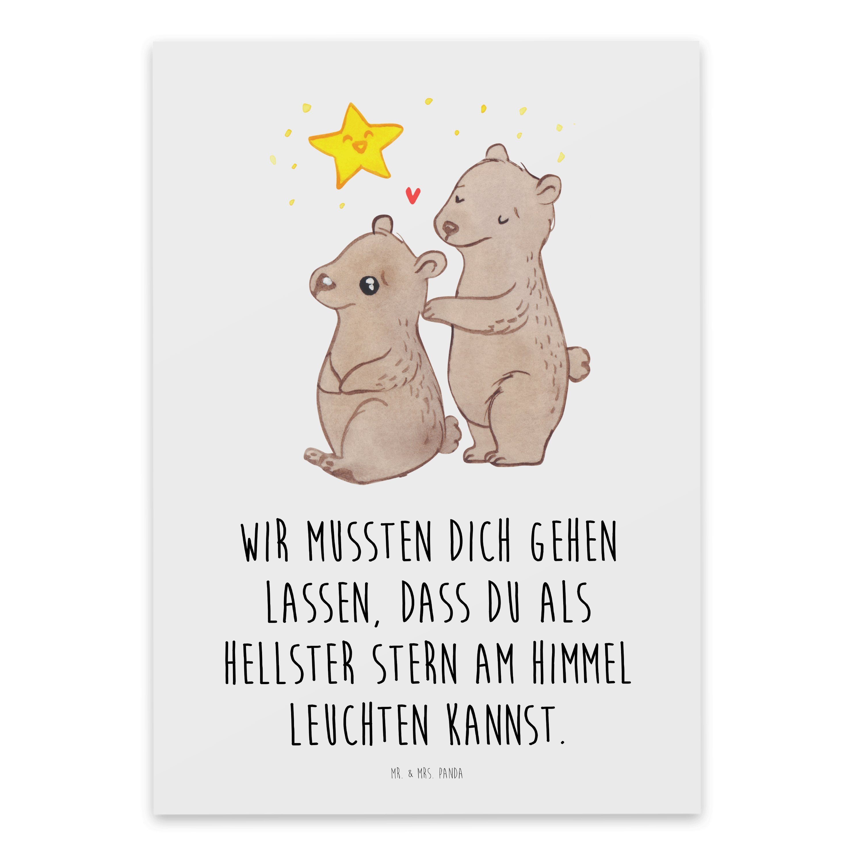 Mr. & Mrs. Panda Beileidskarte Bäreneltern Sternenkind - Weiß - Beileidskarte, Trauersprüche, Trauer