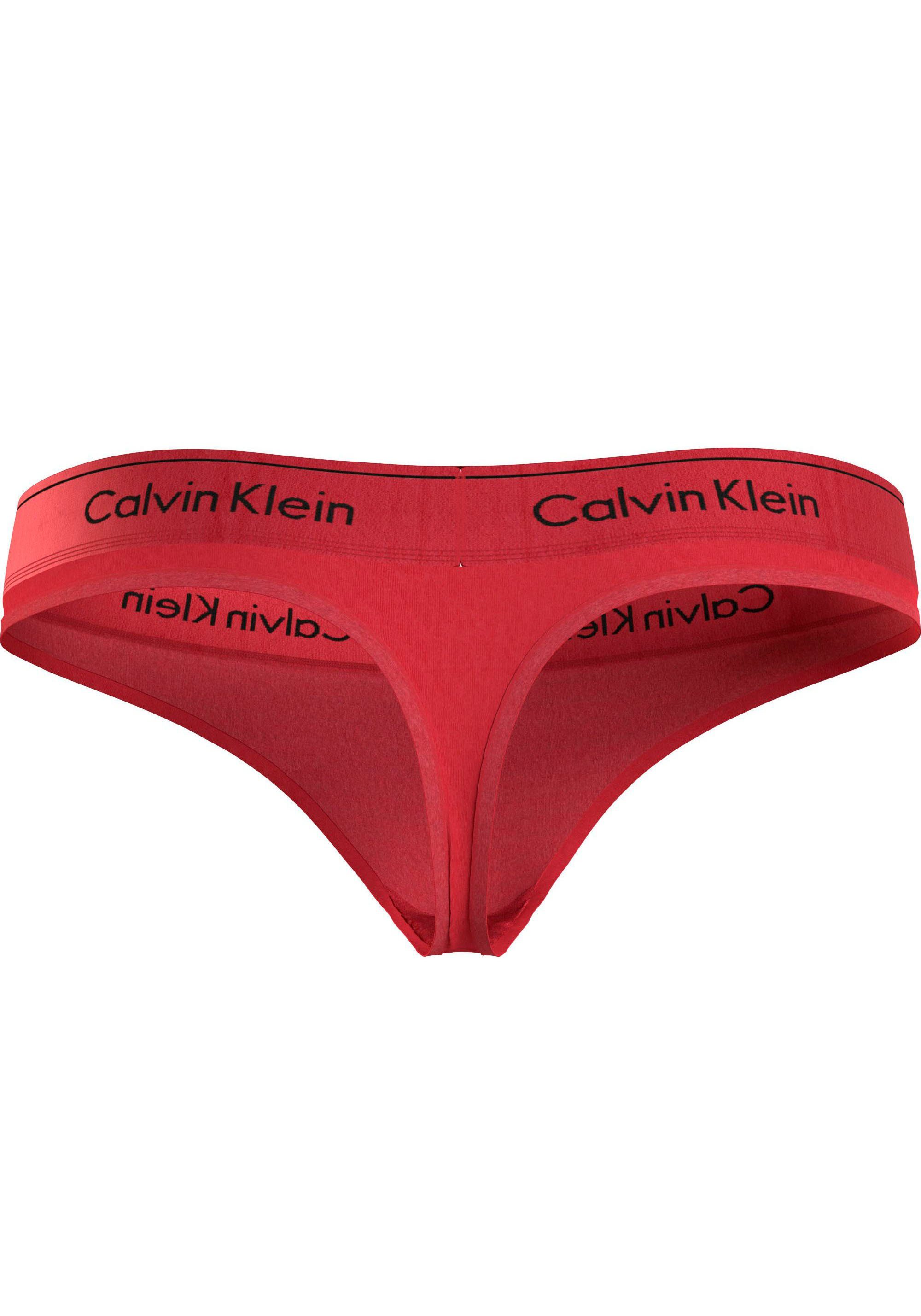klassischem CK-Logo Underwear THONG Klein Calvin mit T-String