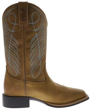 Ariat ROUND UP WIDE SQUARE TOE H2O Damen Westernreitstiefel Cowboystiefel Waterproof