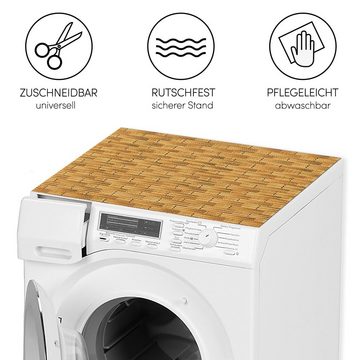 matches21 HOME & HOBBY Antirutschmatte Waschmaschinenauflage rutschfest Rattan braun 65 x 60 cm, Waschmaschinenabdeckung als Abdeckung für Waschmaschine und Trockner