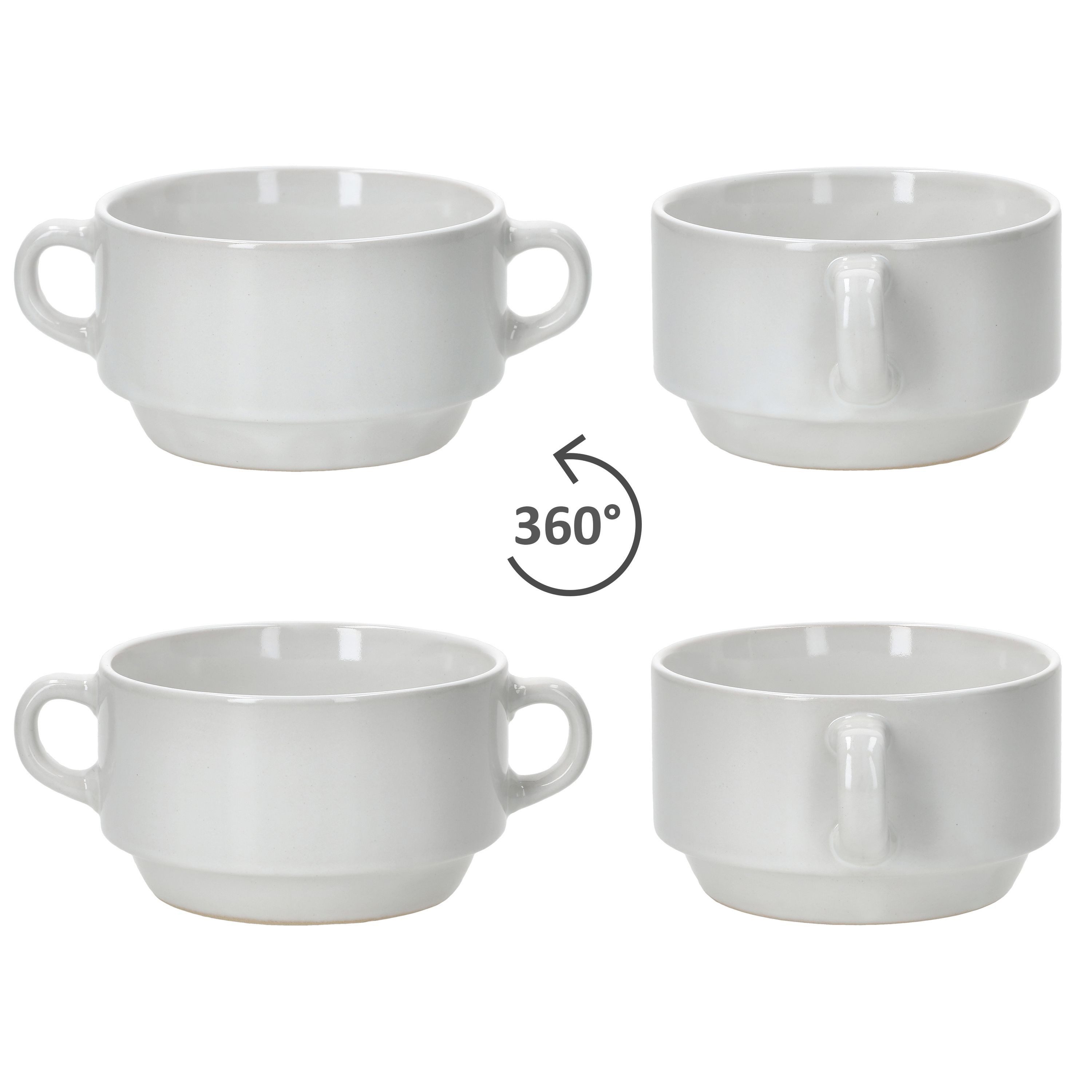 MamboCat Suppenschüssel 6er Set Stiva Suppenschale weiß 250 ml, Porzellan – Bild 3 von 5