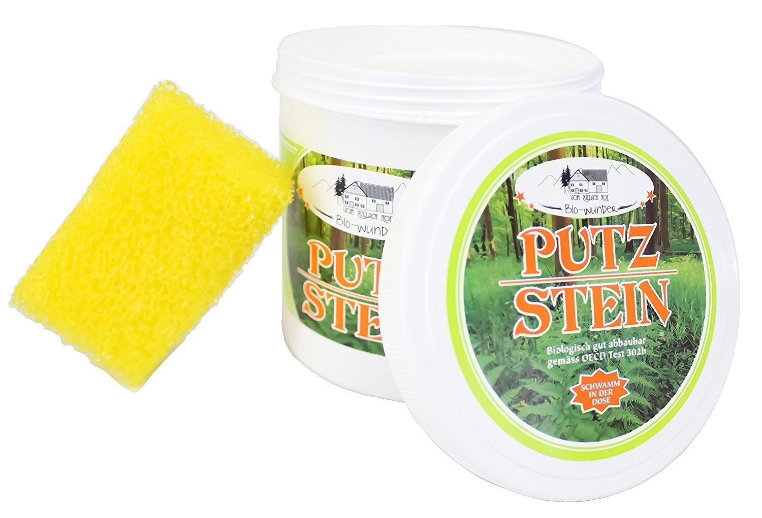 vom Pullach Hof Bio Wunder Putzstein 1000g inkl. Schwamm Universal Reiniger Putzstein (1000 g)