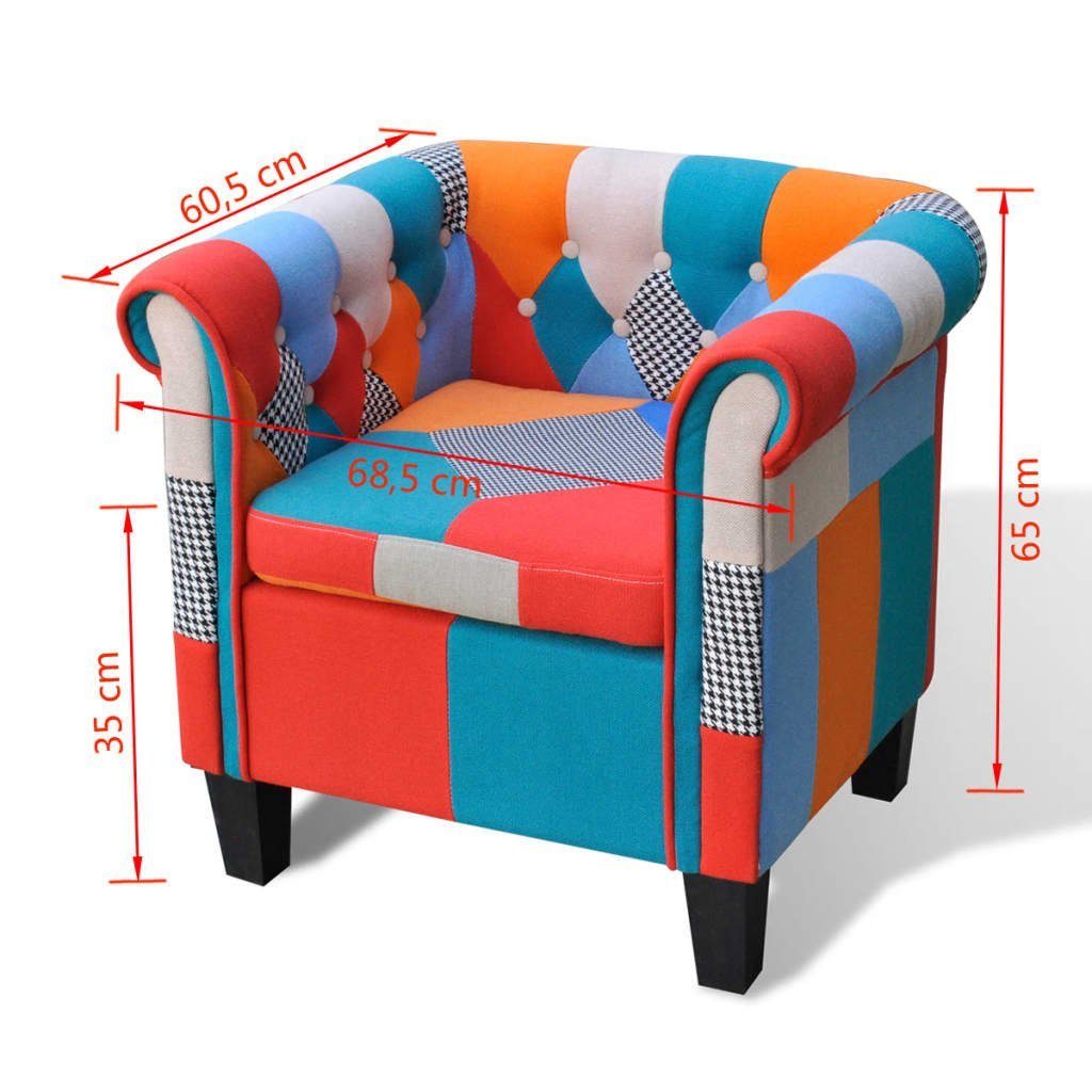 Stoff Patchwork-Design mit Sessel furnicato