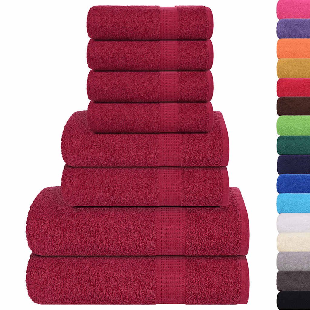 vidaXL Badetücher 8-tlg. Handtuch-Set Bordeauxrot 360 günstig online kaufen