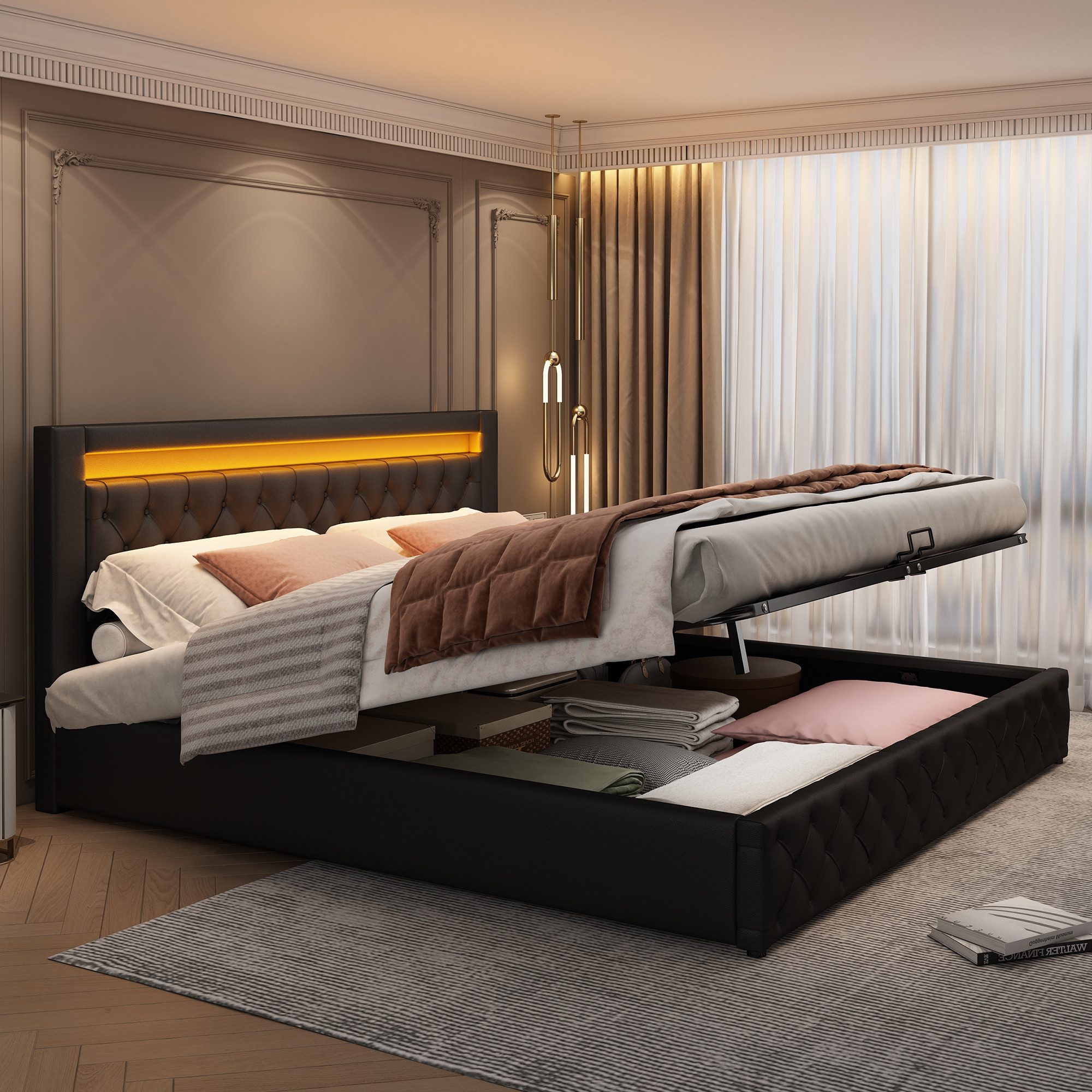 HAUSS SPOLE Polsterbett Polsterbett Funktionsbett Doppelbett günstig online kaufen