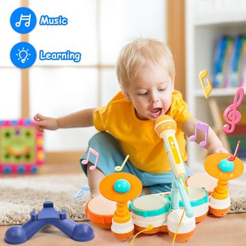 Welikera Spielzeug-Musikinstrument Baby Spielzeug mit Lichtern und Geräuschen, 3 Modi, 10 Lieder