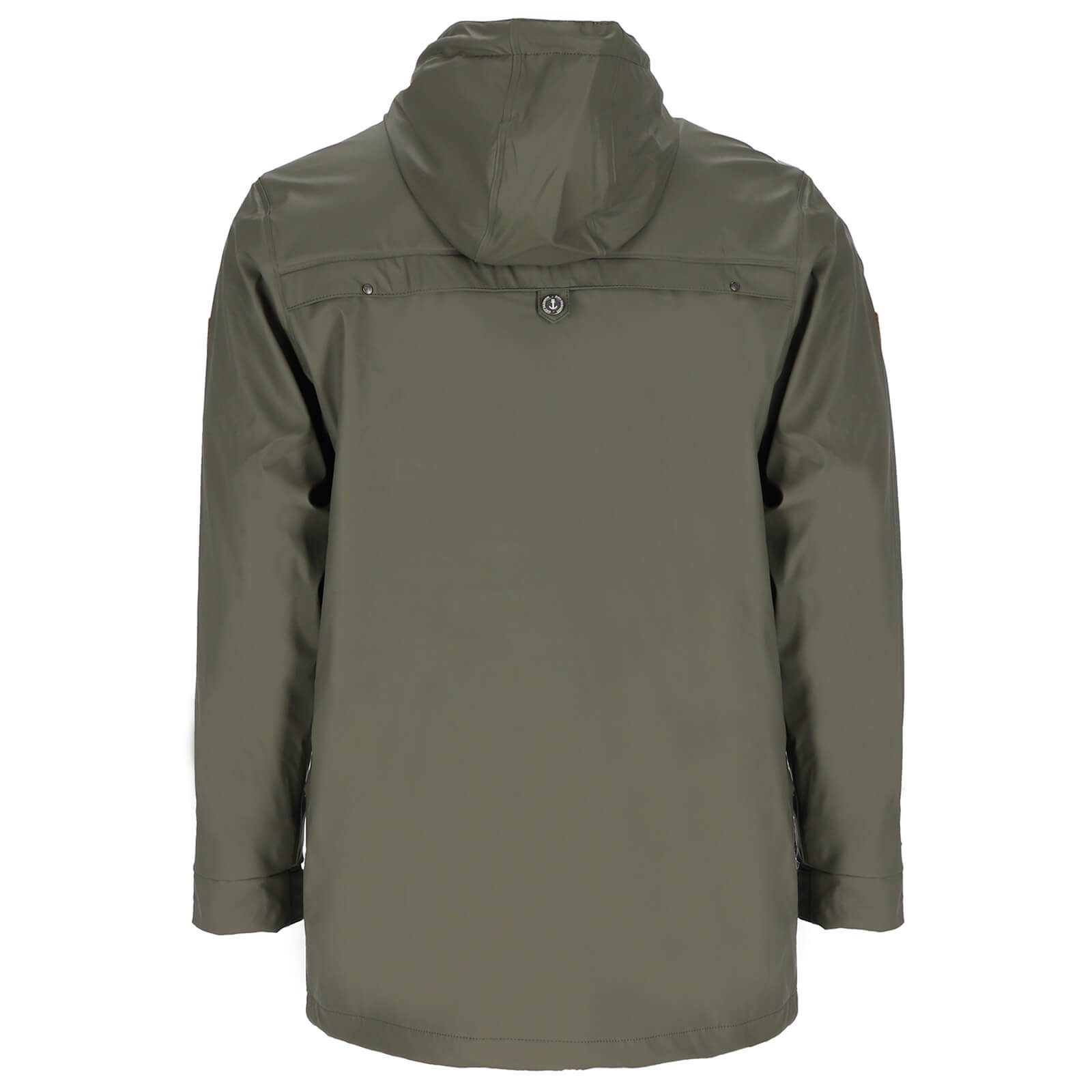 Dry Fashion Regenjacke Lübeck Herren PU-Parka - Outdoor-Jacke Mantel Wasserdicht & Winddicht Verschweißte Nähte, Verstellbare Kapuze, Abgedeckter Reißverschluss