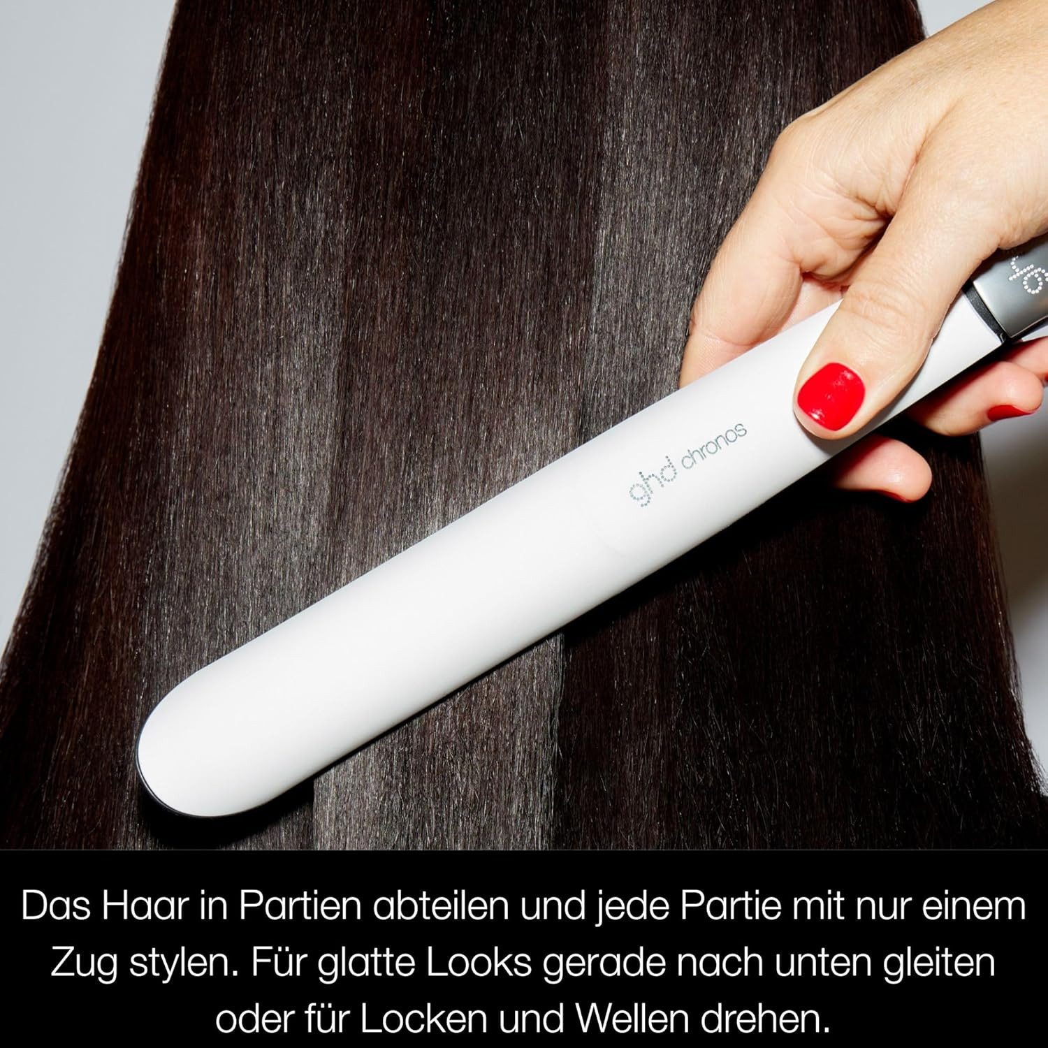 GHD Glätteisen chronos styler: Fortschrittlichster smarter Styler, 3x schnelleres Styling, mehr Glanz, keine Hitzeschäden weiß