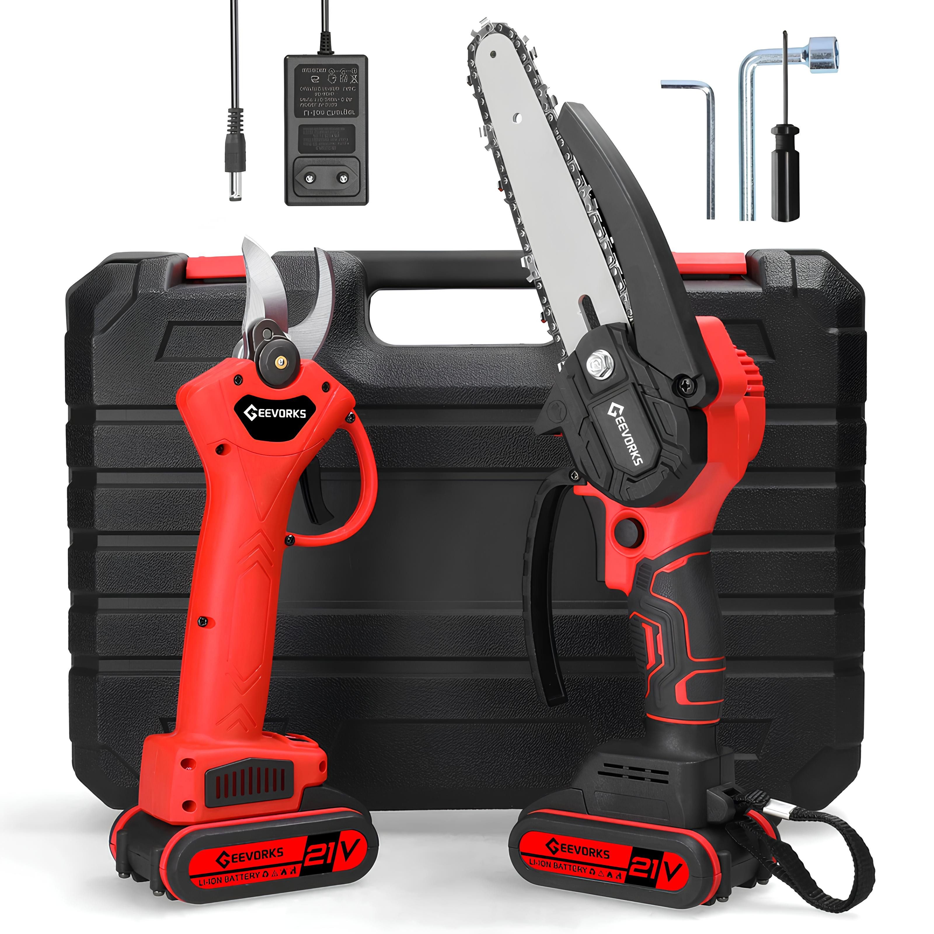 Athlix Akku-Kettensäge Elektrische Akku Kettensäge & Astschere 2er Set, Kab günstig online kaufen