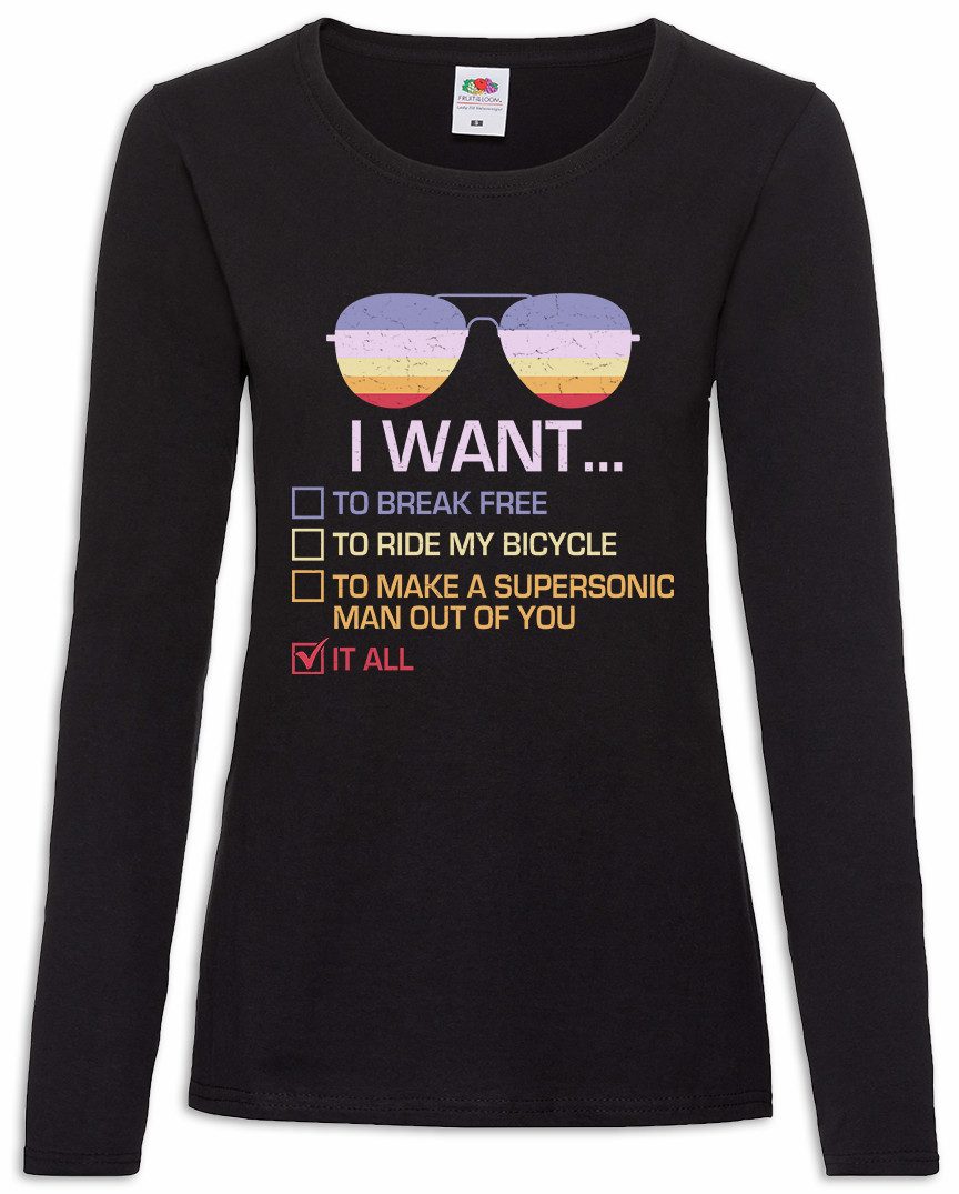 Langarmshirt I Want To Break Free Damen Langarmshirt Gay Lesbian LGBT LGBTQ GLBT