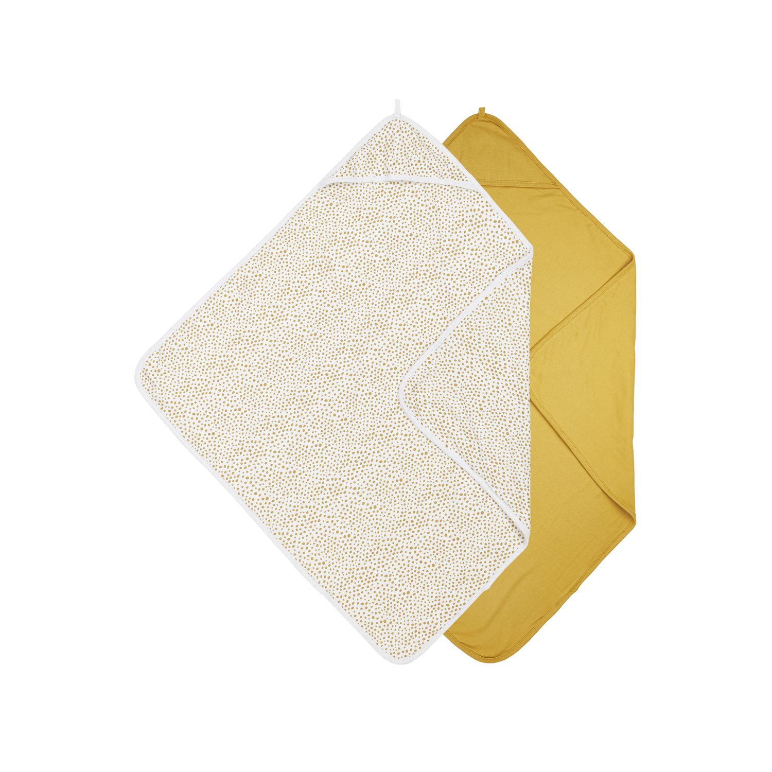 Meyco Baby Kapuzenhandtuch Cheetah Honey Gold, Jersey (2-St), 80x80cm - 2-Pack