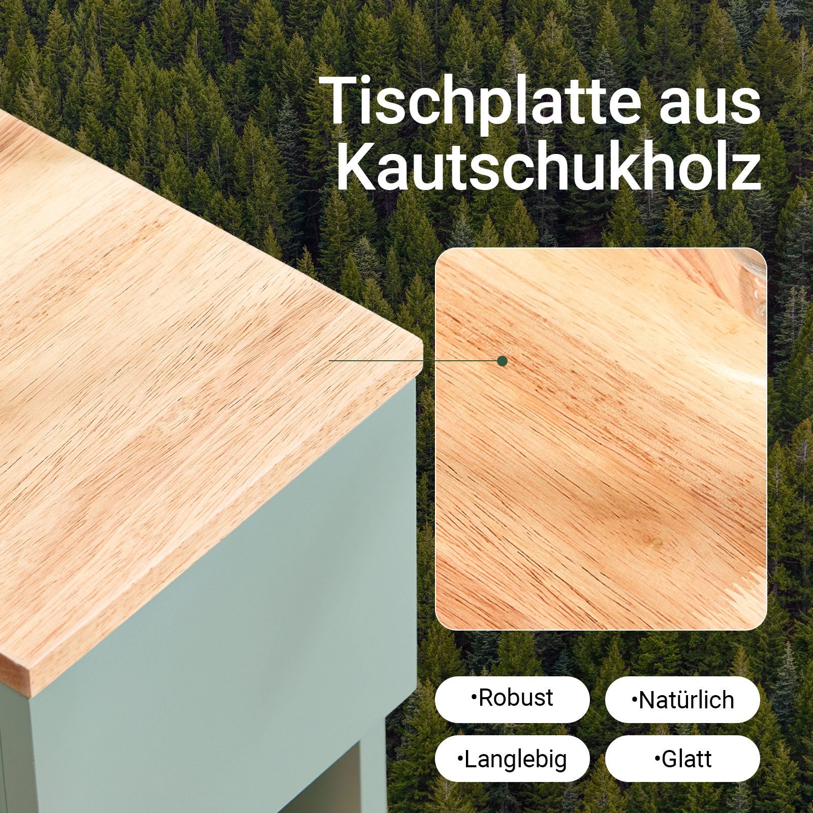 SoBuy Nachttisch FBT111, Nachtschrank kleiner Beistelltisch 20cm Breite, Nightstand, Nachttisch schmal, mit Schublade, Schlafzimmer Wohnzimmer kleine Räume – Bild 5 von 5