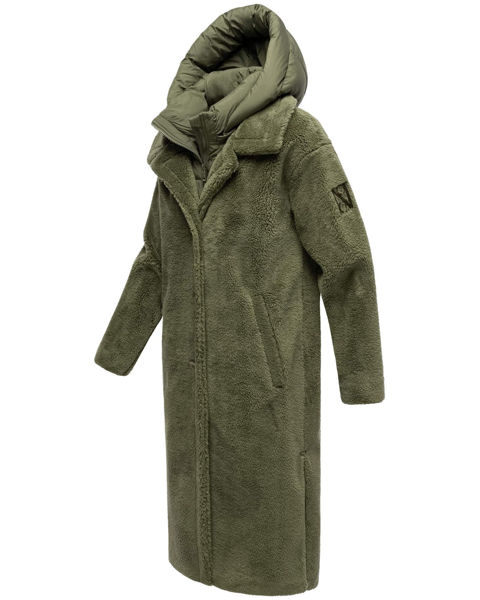 Navahoo Wintermantel Teddyzauber 14 Plüschmantel aus Teddyfleece mit abnehbmarem Krageneinsatz