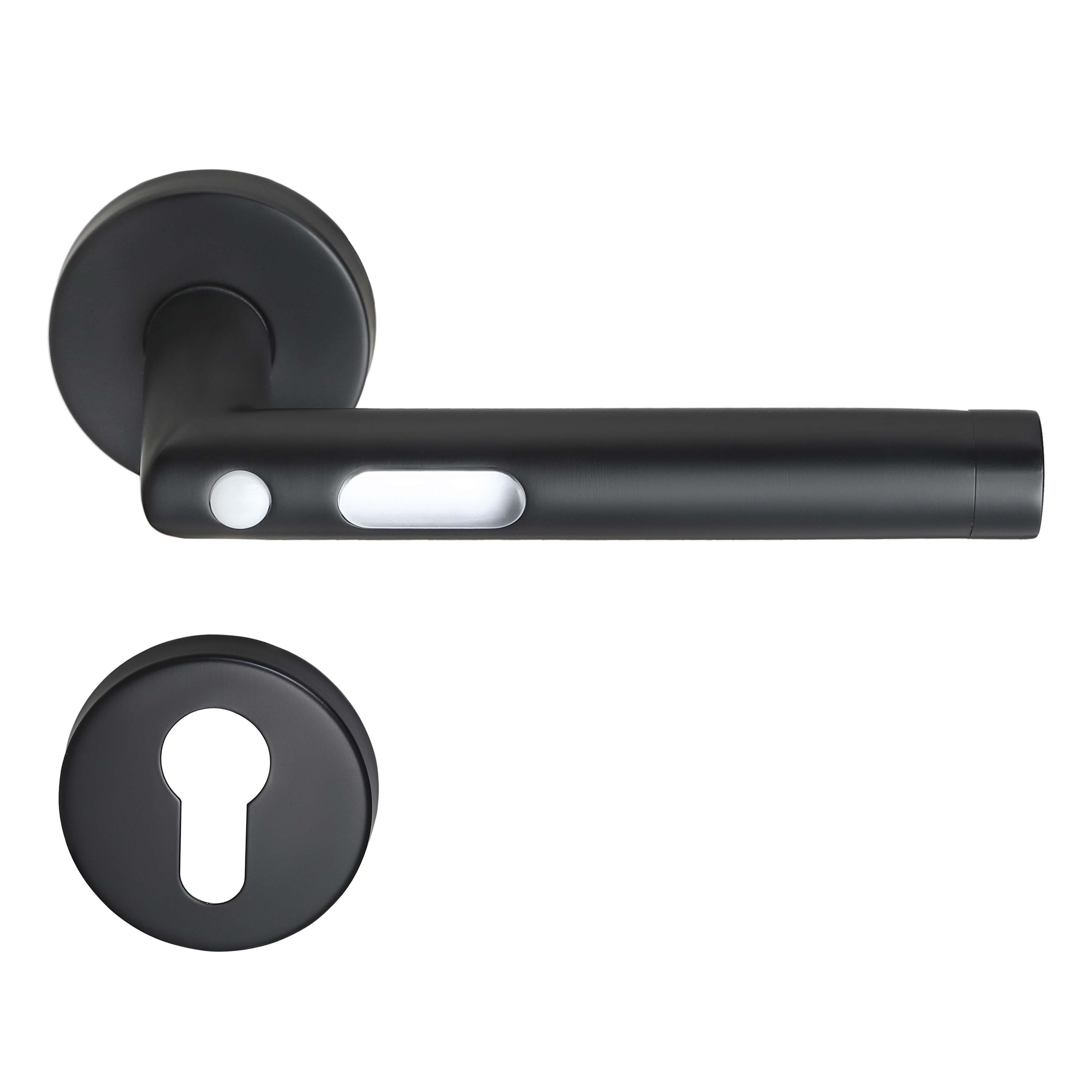 MeinTürgriff Drückergarnitur Orbit Schwarz LED Türgriff günstig online kaufen