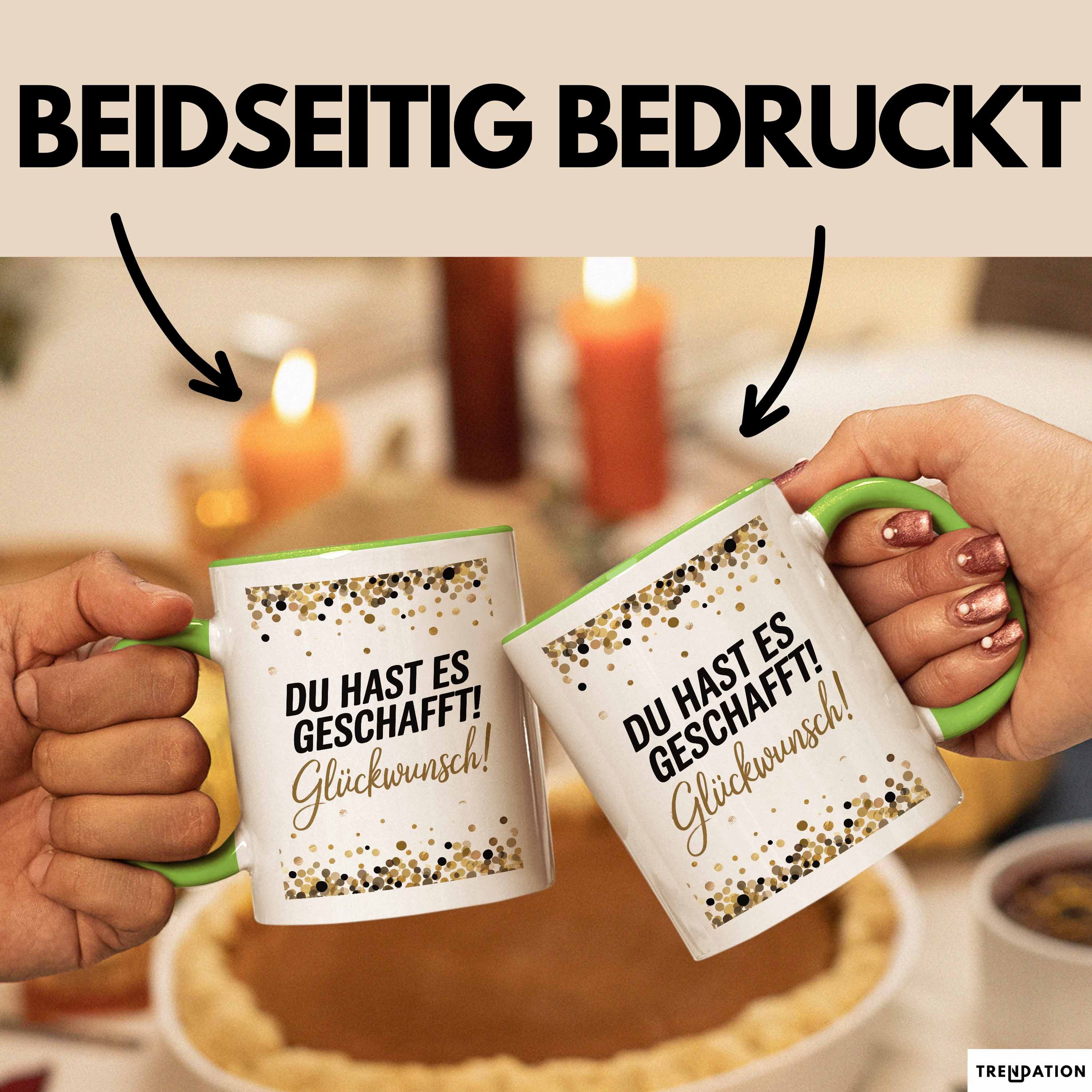 Trendation Tasse Schüler Abschluss Tasse Geschenk Lustige Geschenkidee Spruch Du Hast E, Keramik