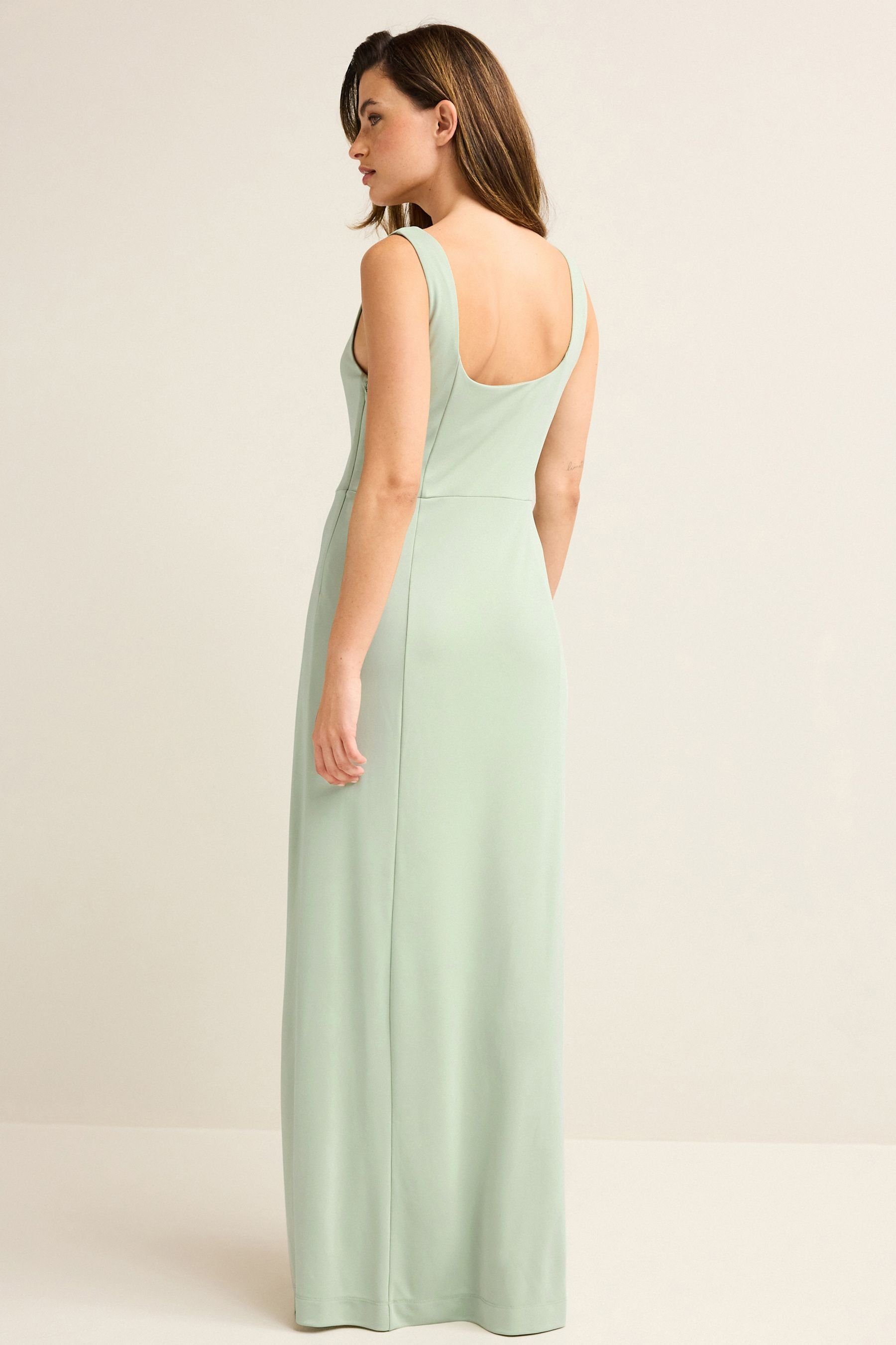 Next Partykleid Brautjungfern-Maxikleid mit eckigem Ausschnitt günstig online kaufen