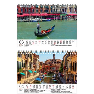 Seelenzauber Tischkalender Reisezauber Venedig DIN A5 Tischkalender für 2023 Italien - Seelenzaub