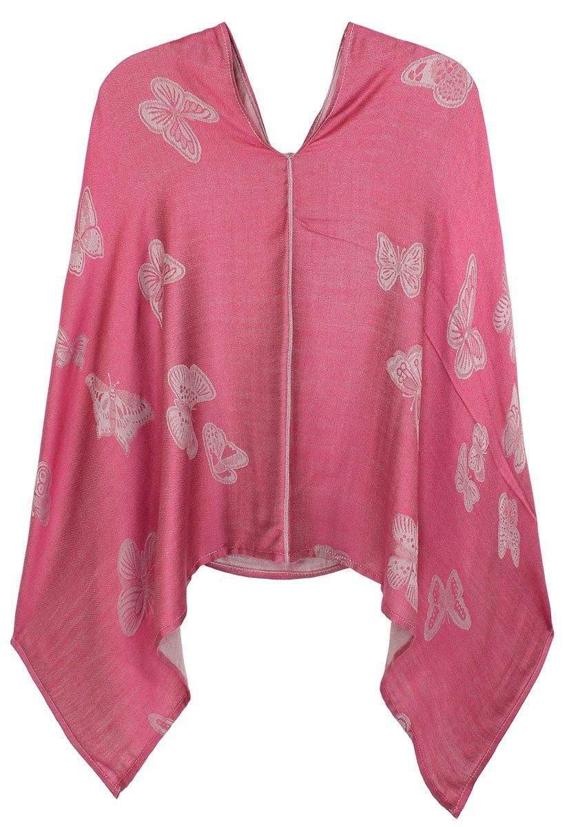 dy_mode Blusenponcho Schmetterlinge Muster Damen Poncho günstig online kaufen