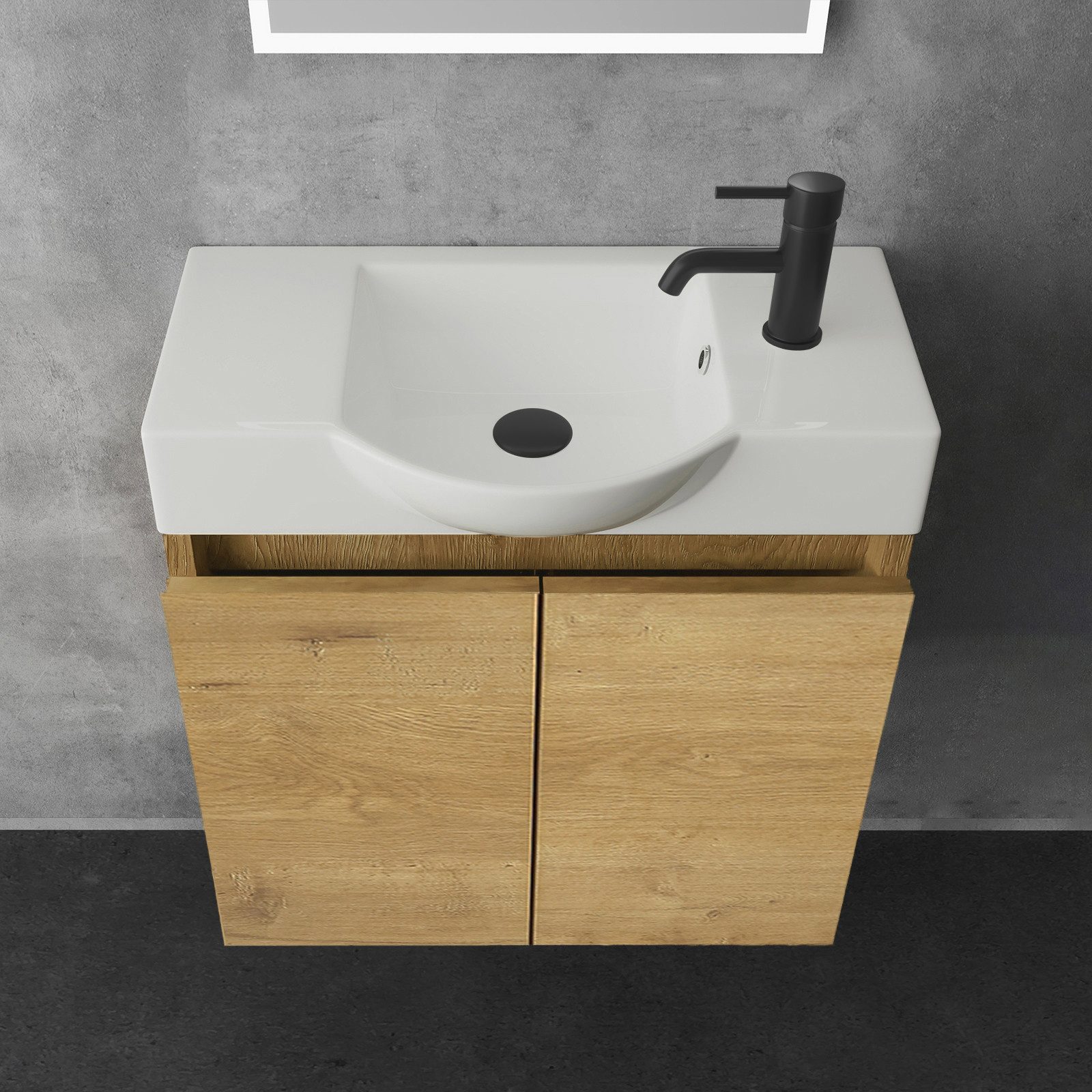 Alpenberger Badmöbel-Set Gäste WC Waschbecken mit günstig online kaufen