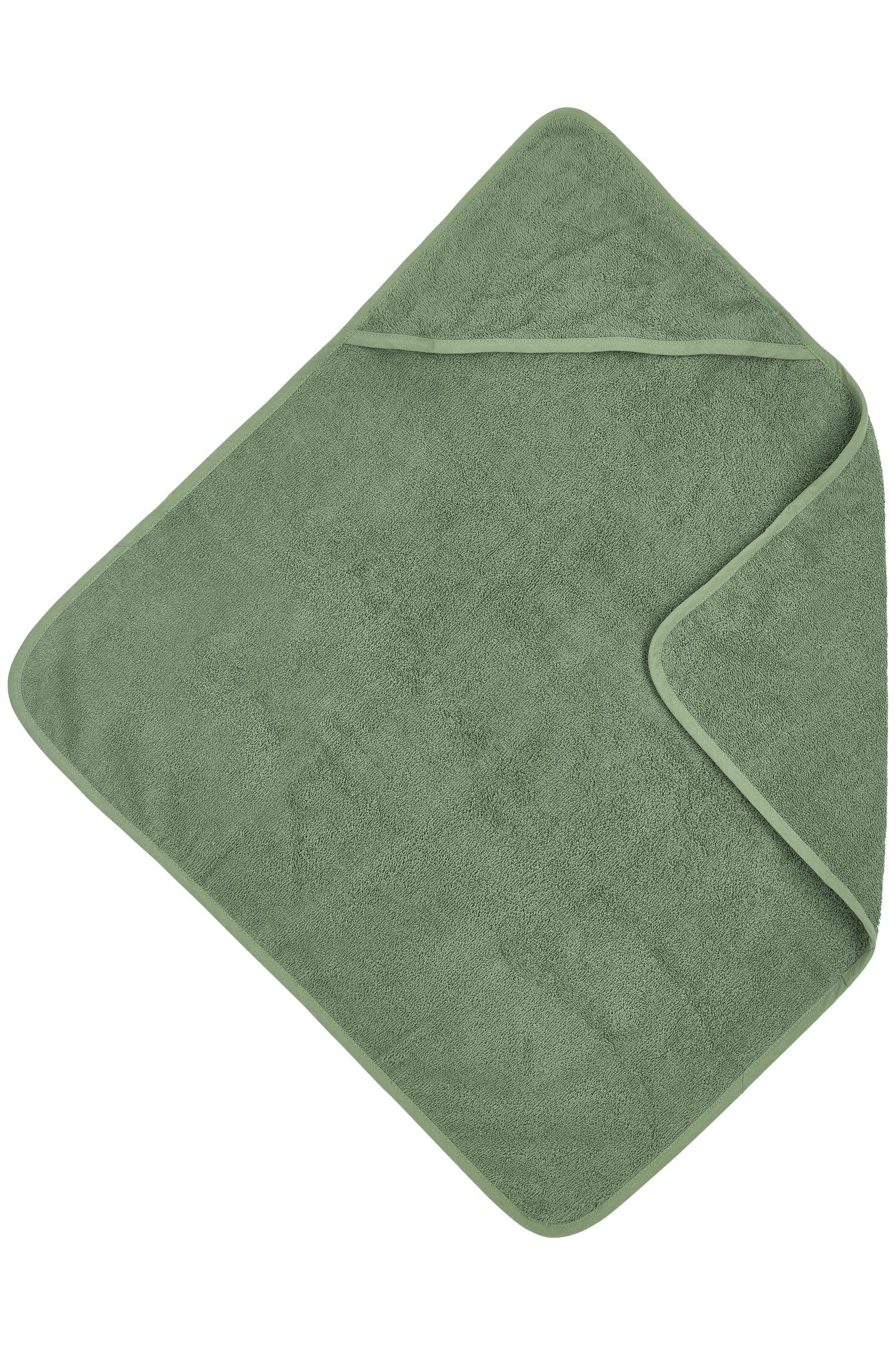Meyco Baby Kapuzenhandtuch Uni Forest Green, Frottee (1-St), 75x75cm
