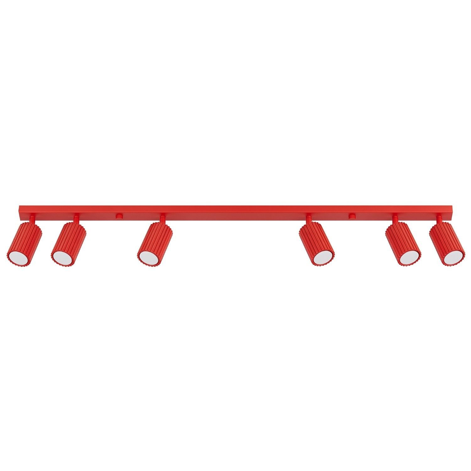 Licht-Erlebnisse Deckenstrahler BERTA, ohne Leuchtmittel, Aluminium GU10 verstellbar Rot länglich Modern
