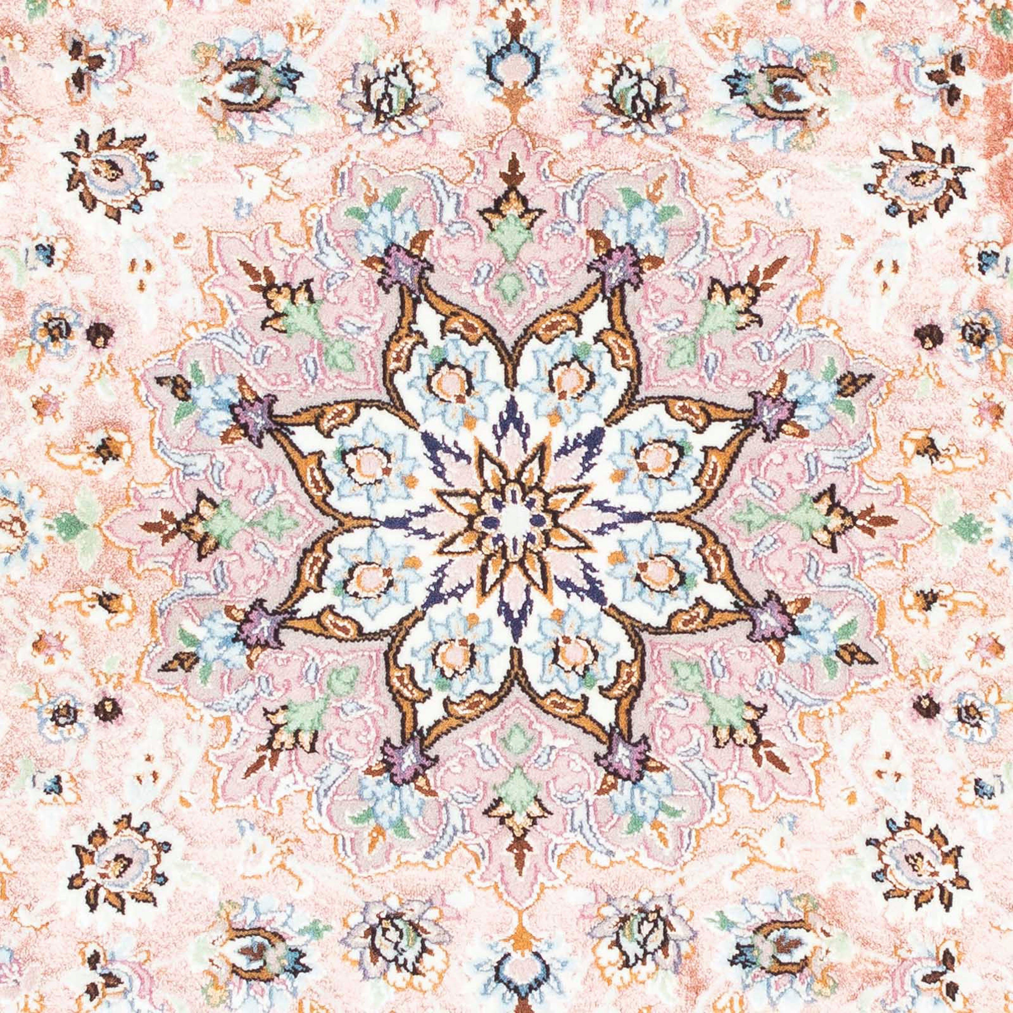 Orientteppich Perser 84 Premium rechteckig, mm, - Einzelstück Zertifikat mit - x - rosa, Isfahan morgenland, cm Wohnzimmer, Höhe: 118 6 Handgeknüpft, 