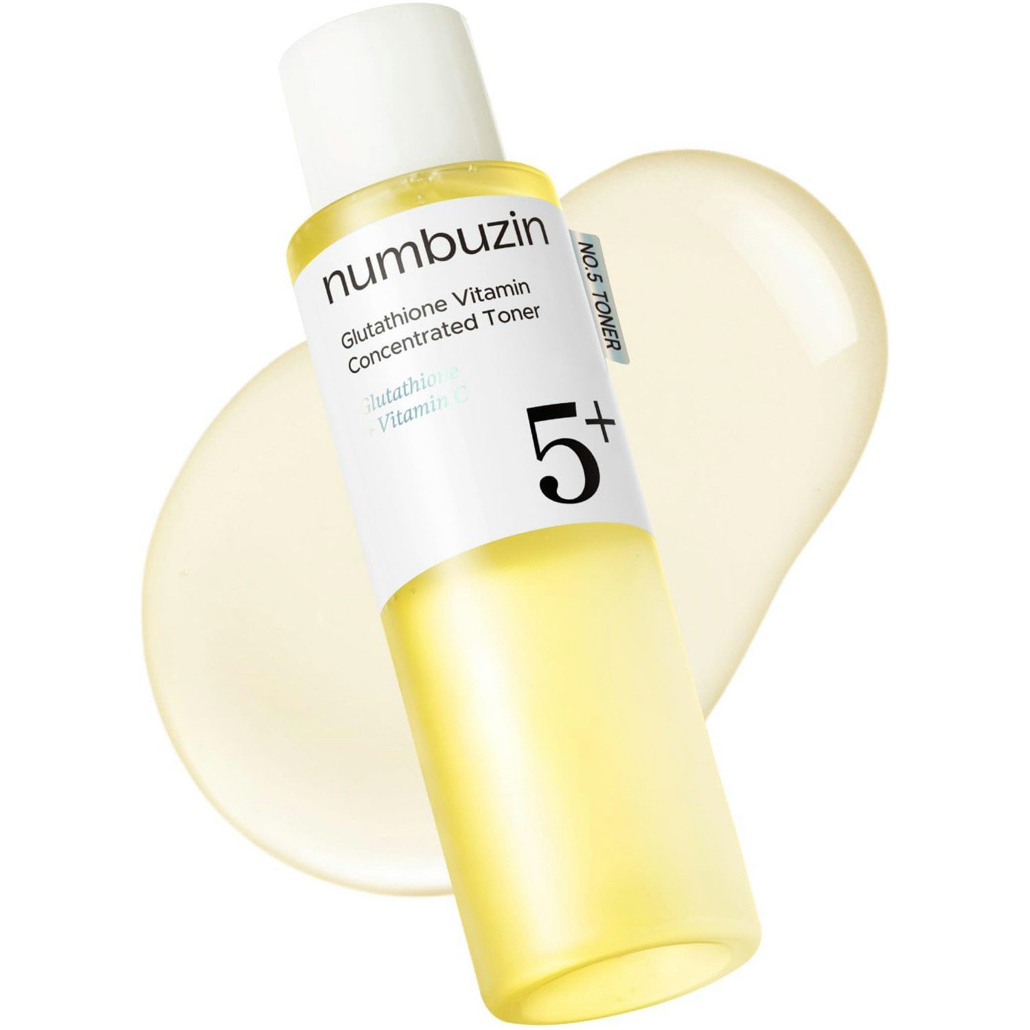 numbuzin Toner No.5 Vitamin Boosting Essential Toner 200 ml – Gesichtswasser mit Vitamin C, Niacinamid & Glutathion – aufhellender Essence Toner bei, Hyperpigmentierung & dunklen Flecken – revitalisierendes Toner
