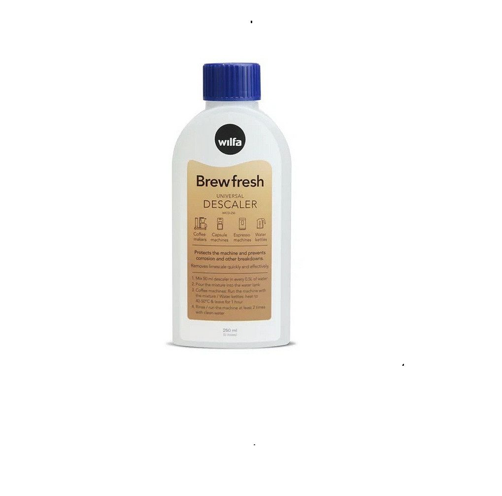 wilfa Wassersprudler Flasche Universalentkalker - WICD-250 BREWFRESH - 250ml Konzentrat, verlängert die Lebensdauer von Geräten
