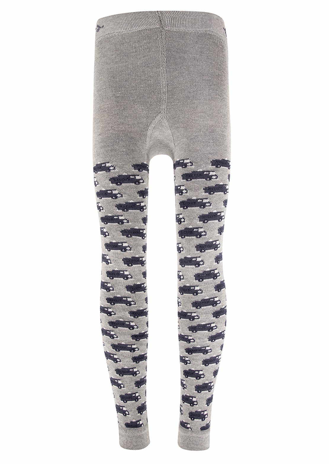 Strickstrumpfhose Ewers Jungen Leggings Feuerwehr grau meliert