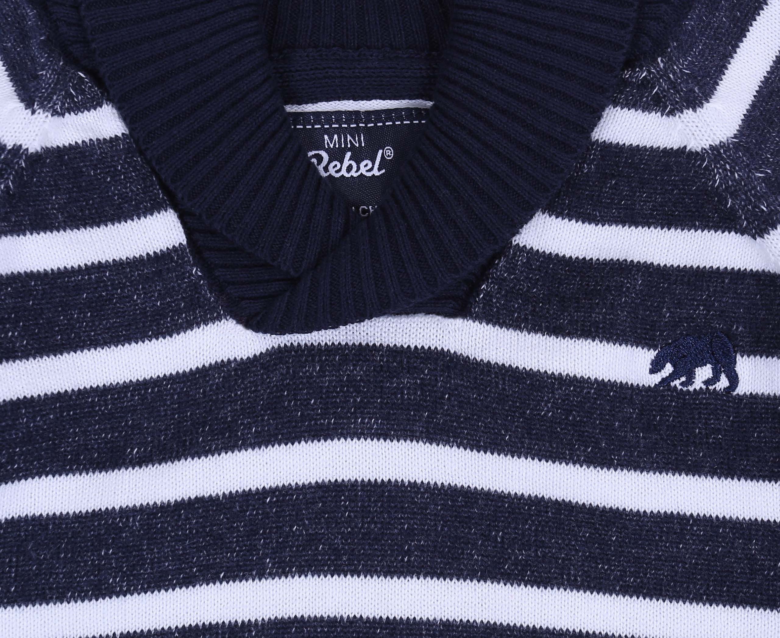 Sarcia.eu Streifenpullover Dunkelblau-weißer Pullover 9-12 Monate