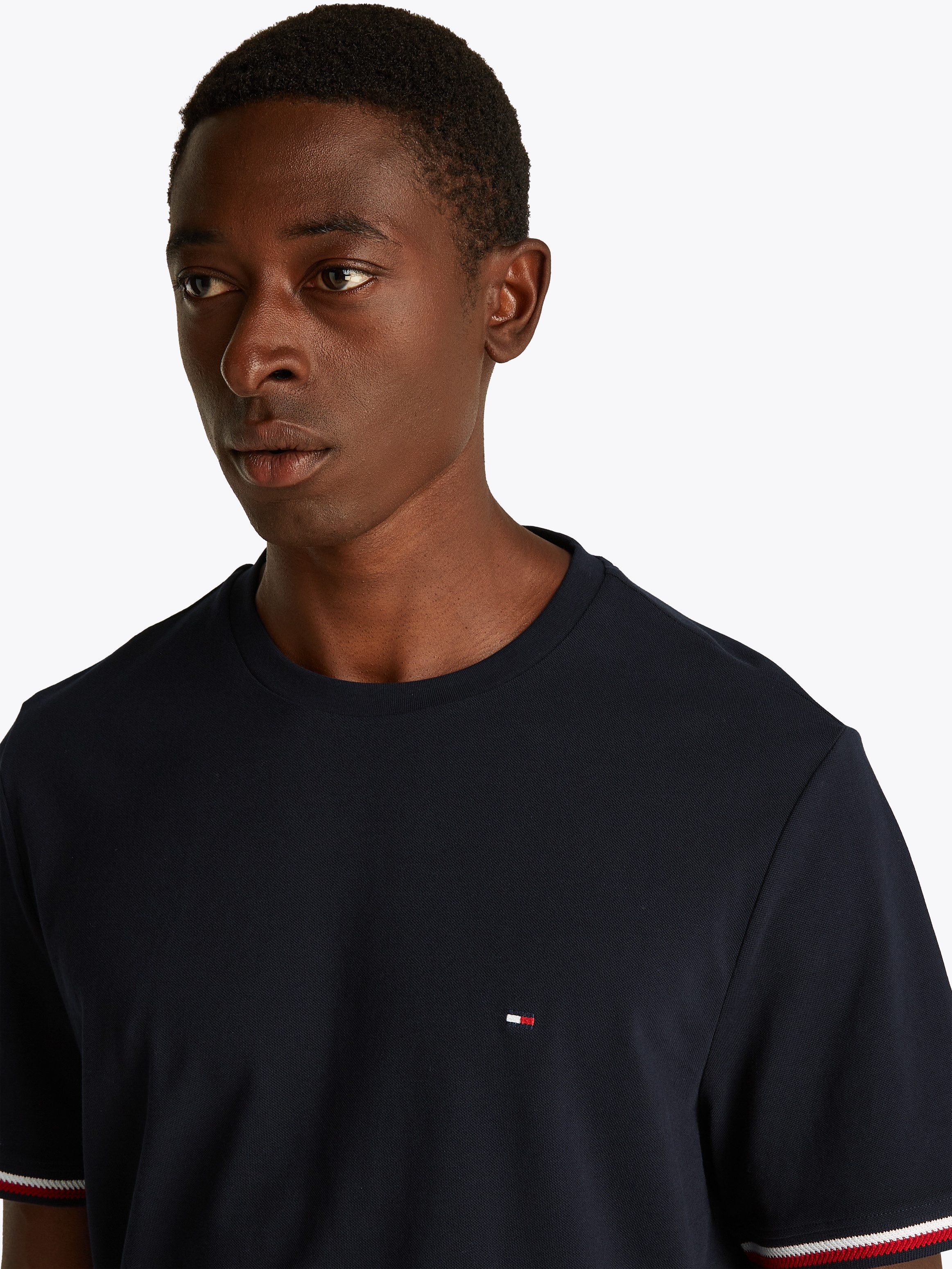 Tommy Hilfiger T-Shirt GLOBAL STRIPE CUFF TEE günstig online kaufen