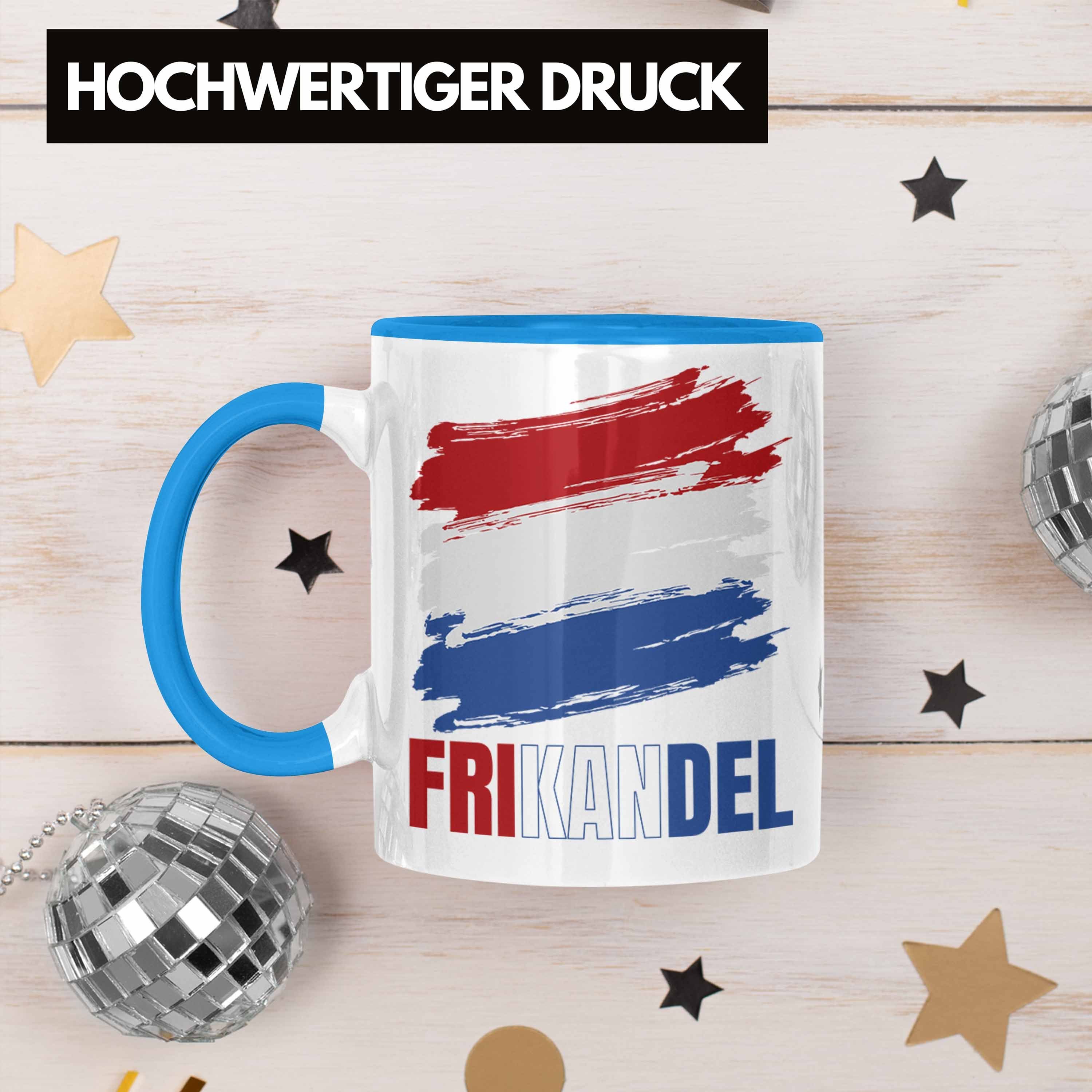 Kaffee-Becher Holland Tasse Frikande Blau Geschenk Trendation Fan Holländer Tasse