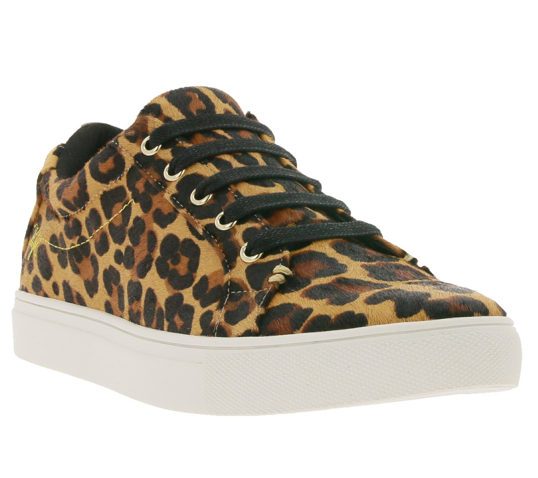 Kurt Geiger KURT GEIGER Ludo Echtleder-Sneaker ausgefallene Damen Low Top  Schuhe im Animal-Look Turnschuhe Braun Sneaker