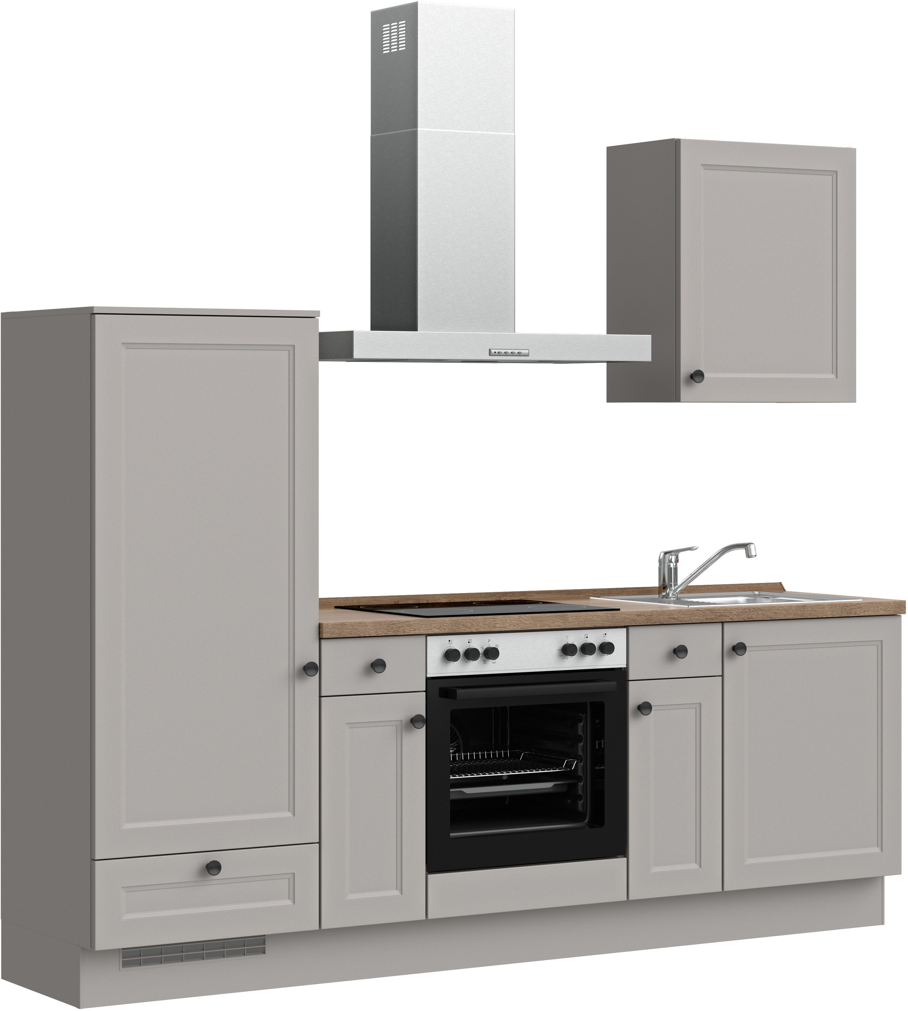 nobilia® Küchenzeile "Cascada I", NEU: individuell anpassbar mit gratis Profi-Beratung, vormontiert, Breite 240 cm, Ausrichtung wählbar, wahlw. mit E-Geräten