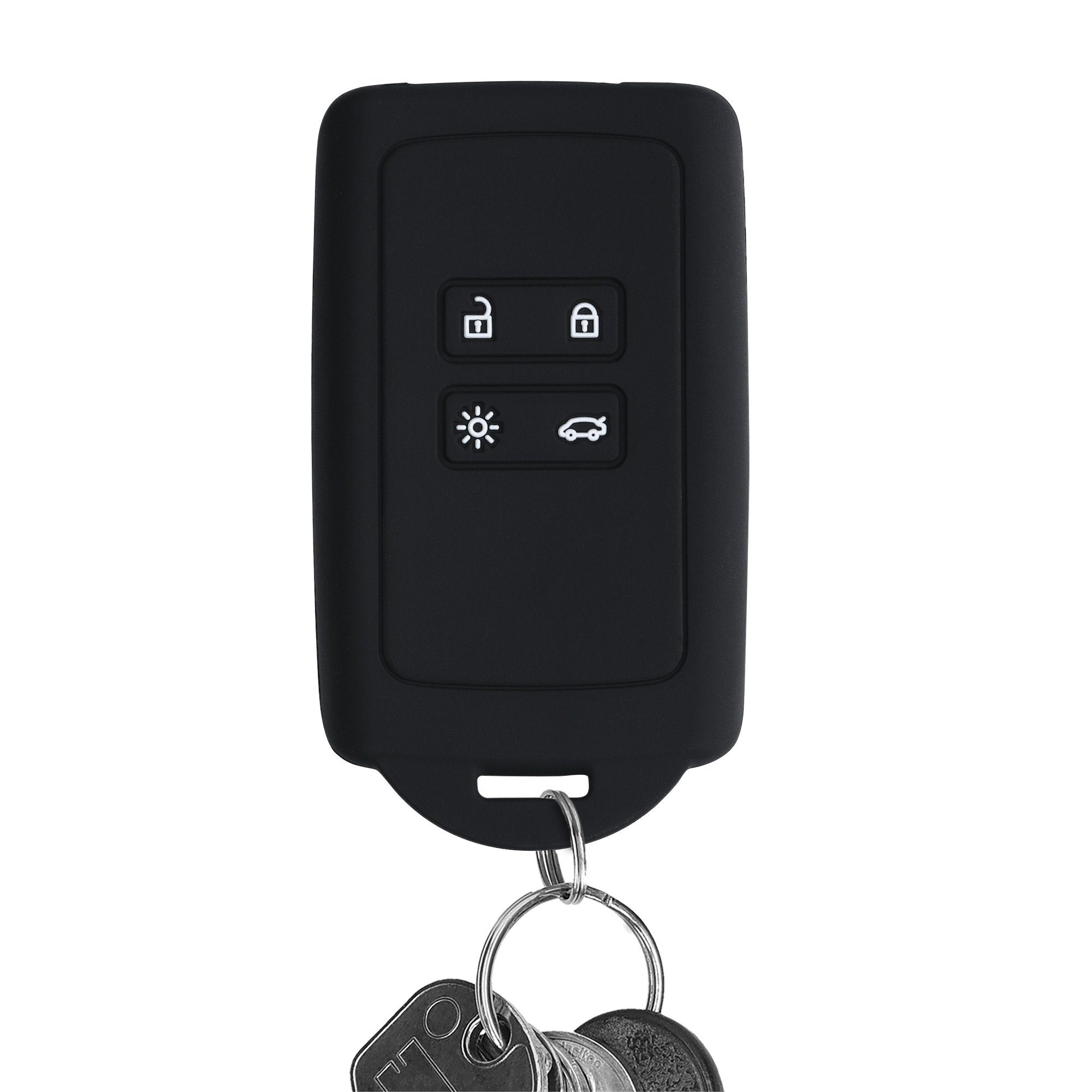 kwmobile Renault, für Hülle Schlüsselhülle Schlüsseltasche Autoschlüssel Silikon Schutzhülle Weiß