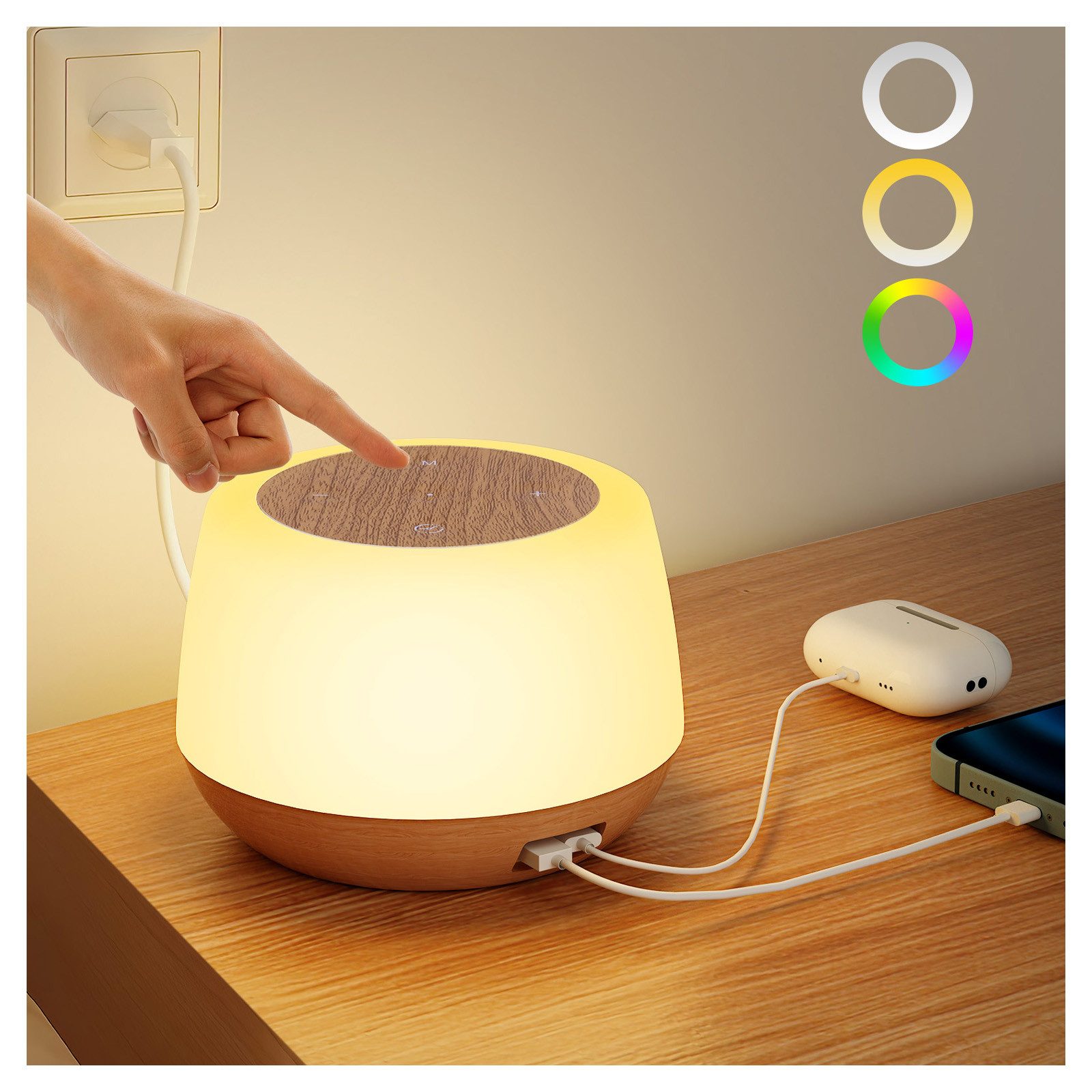 BlingBin LED Nachttischlampe Touch Dimmbar mit günstig online kaufen