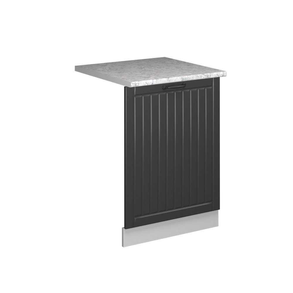 Vicco Frontblende Fame-Line, Anthrazit Landhaus/Weiß, 60 cm, AP Marmor (1 St)