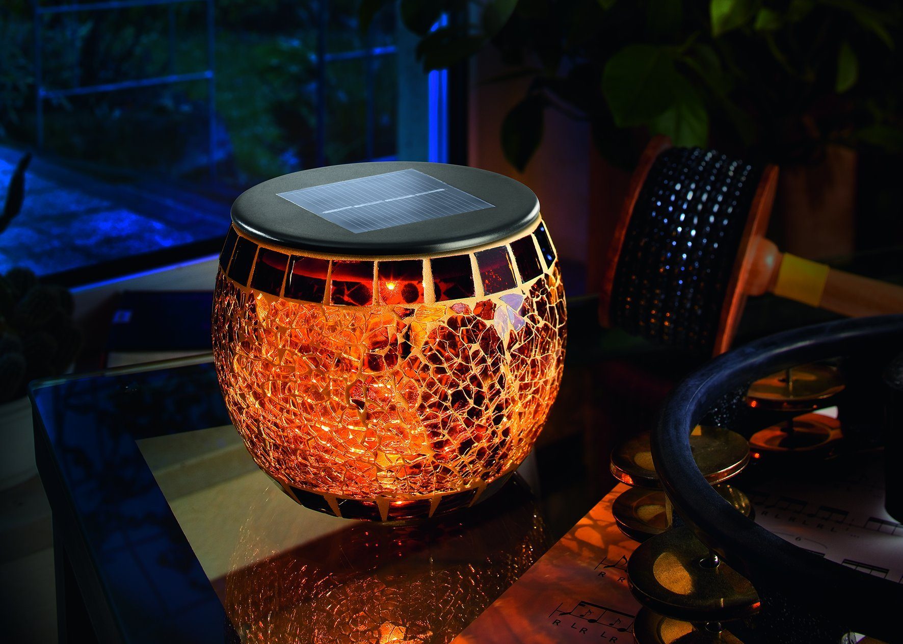 esotec LED Gartenleuchte Esotec Solarleuchte Brillant, Mosaik LED-Tischleuchte