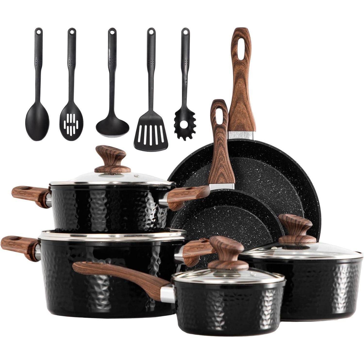 LuxusKollektion Topf-Set 15-teiliges Induktion Topfset mit