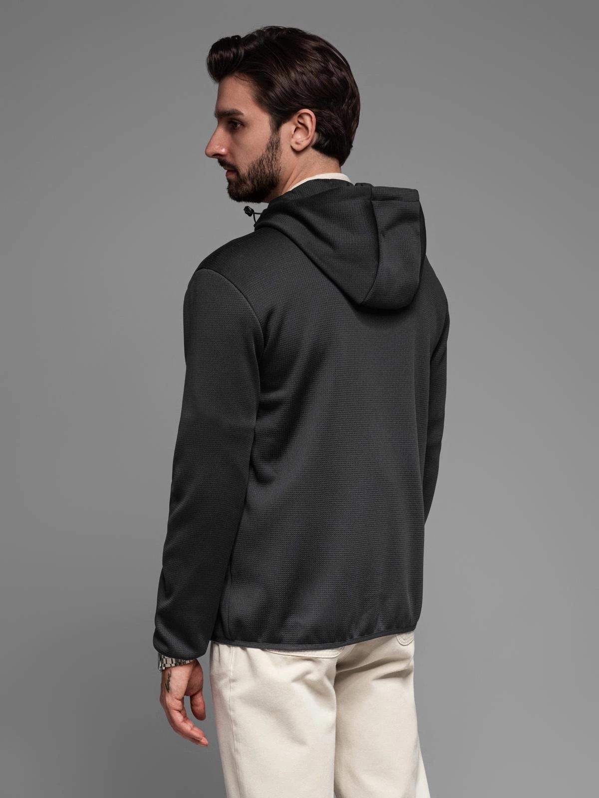 OMBRE Allwetterjacke Leichte Herrenjacke aus Materialkombinationen mit Kapuze