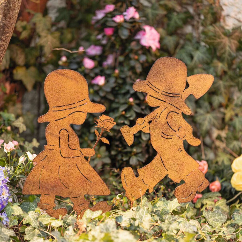 Home-trends24.de Gartenstecker Blumenstecker Mädchen Junge Rost günstig online kaufen