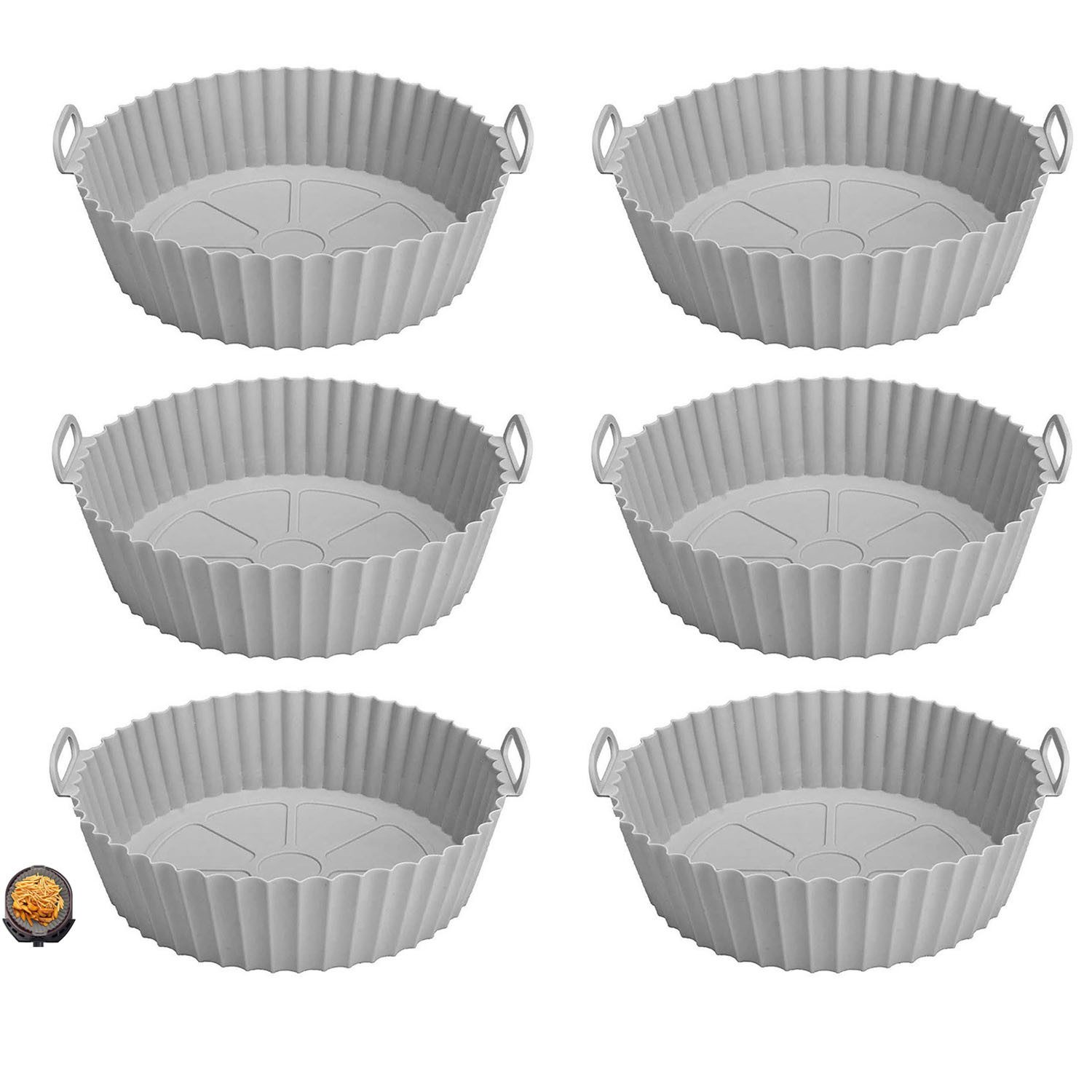 FELIXLEO Obstkuchenform Silikonform 2STK Air Fryer Silikon Backblech Wiederverwendbarer, (6-tlg)