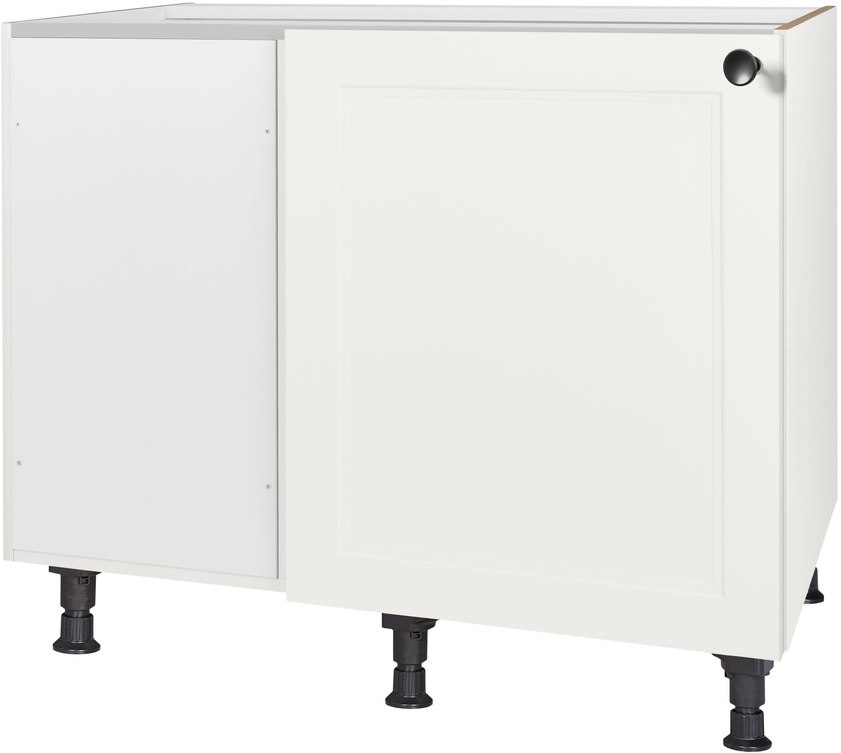 nobilia® Eckunterschrank "Cascada", vormontiert mit höhenverstellbaren Sockelfüßen, Breite 100 cm