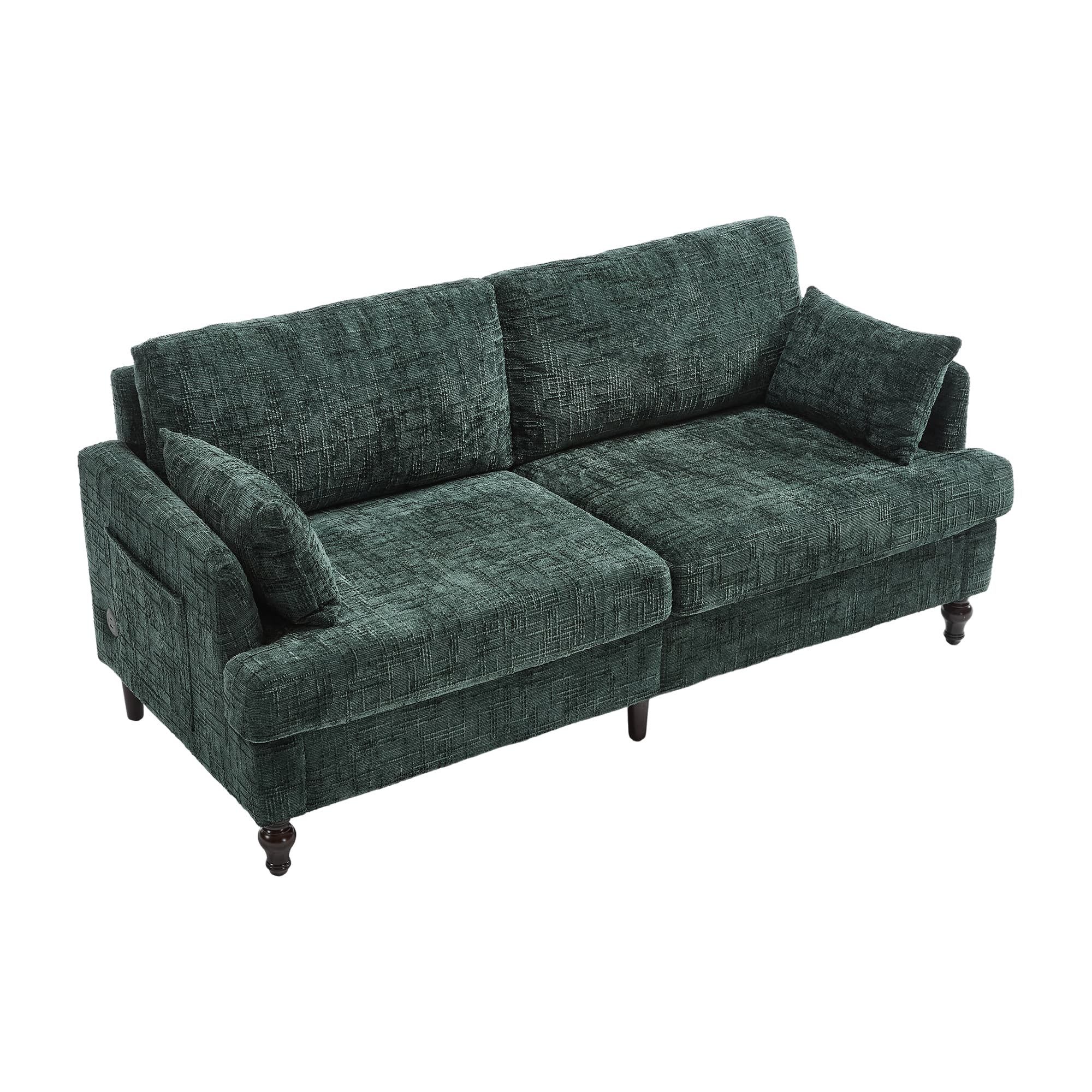 ANYSUN Sofa Schlafsofa, 2-sitziges Chenille-Sofa, Set