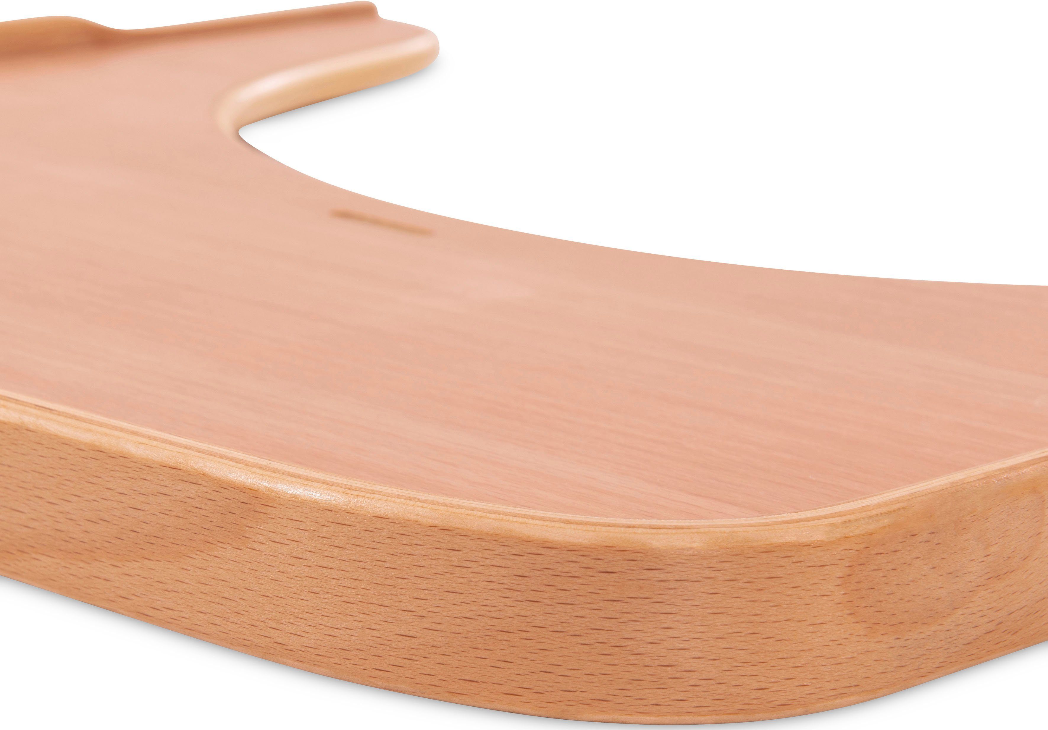 Hauck Hochstuhltablett Alpha Wooden Tray Essbrett, natur, Buchenholz, für Hochstühle Alpha+ und Alpha+ Select – Bild 4 von 5