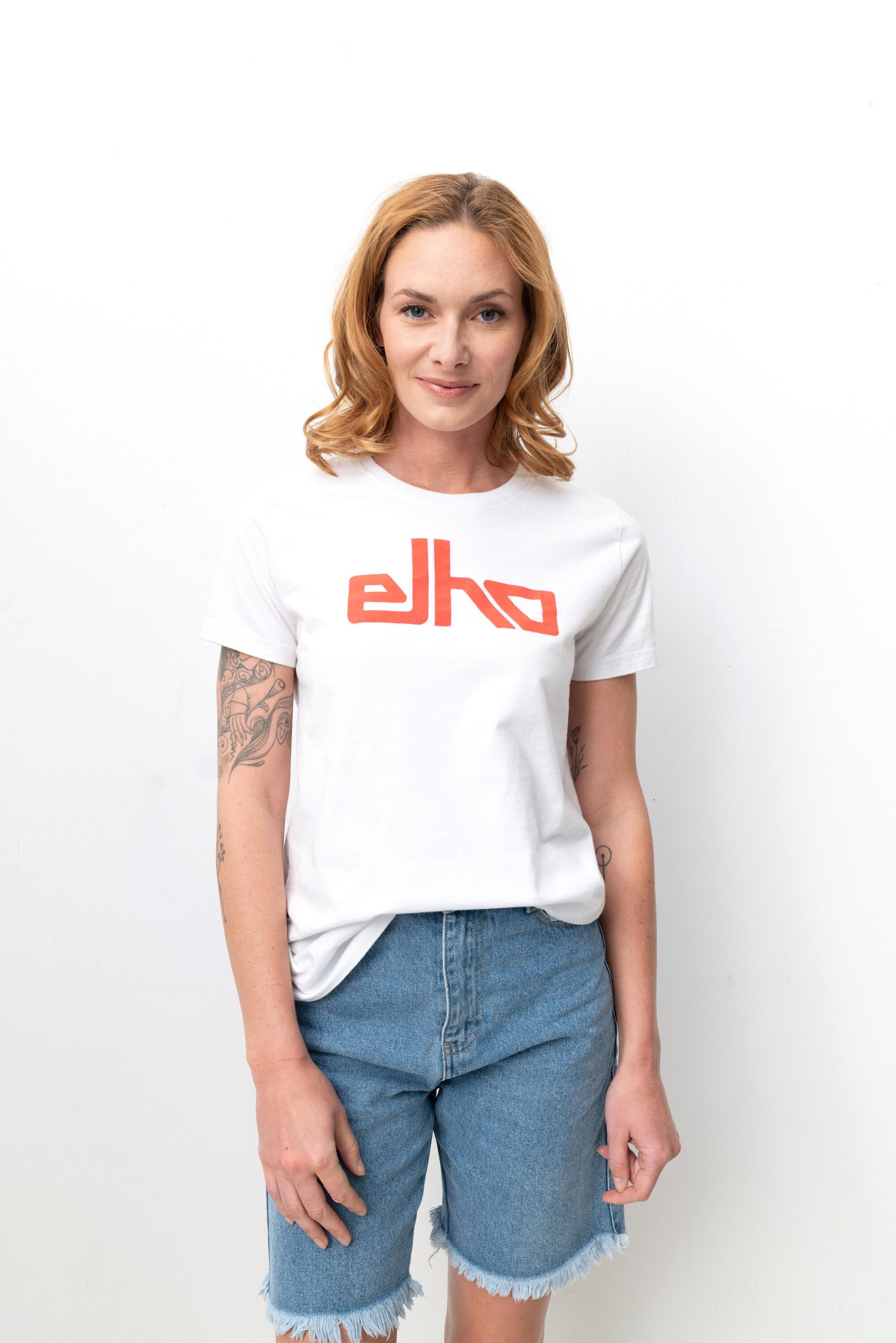 Elho Rundhalsshirt LAUSANNE (1-tlg) mit elho Logo-Print