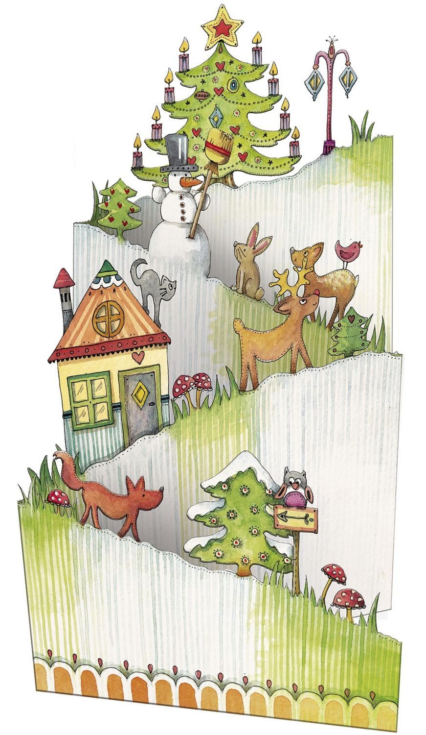 Korsch Verlag Wandkalender Adventskalender ""Weihnachten am Berg""