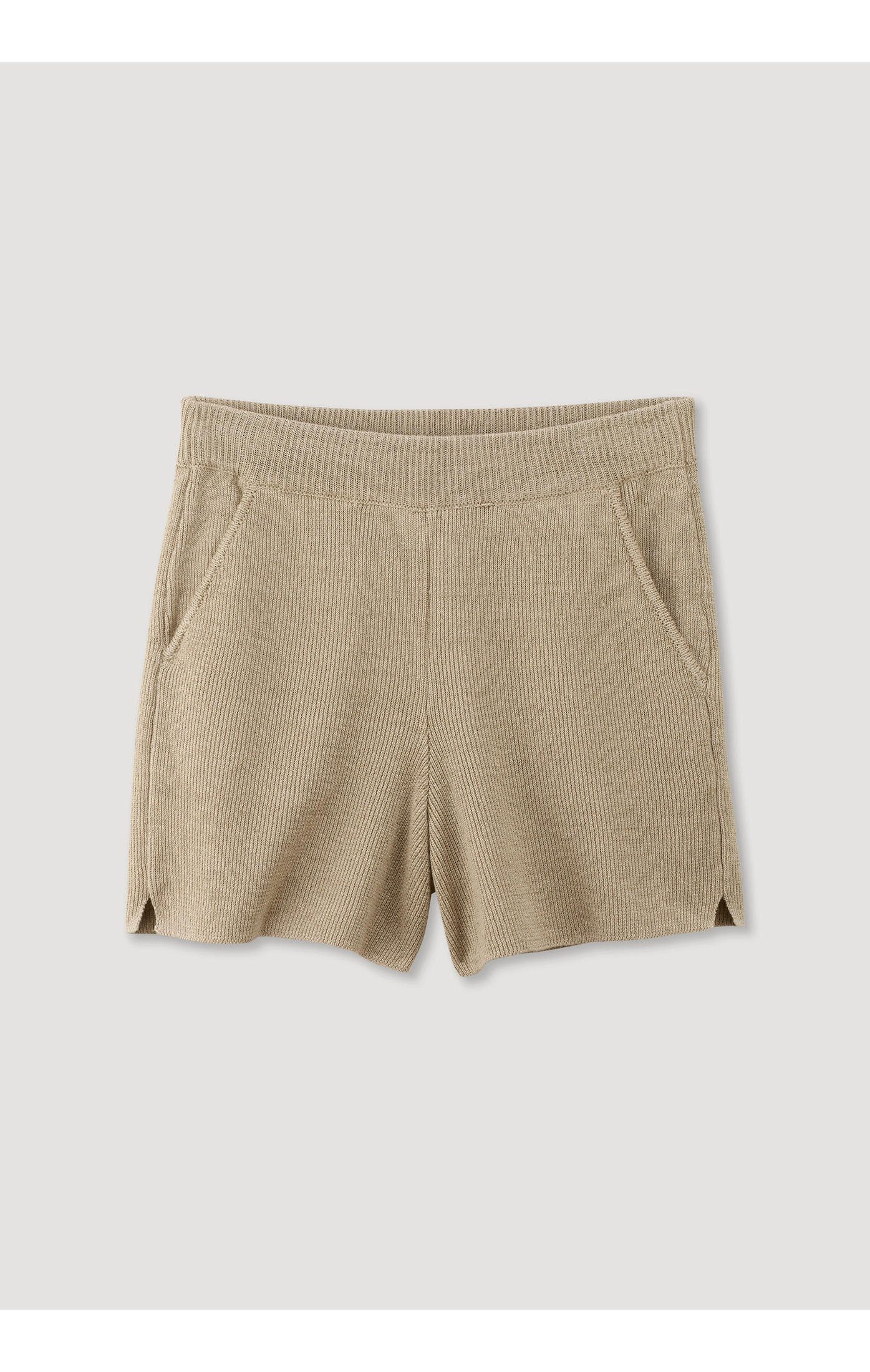 Shorts Bio-Leinen aus sandbeige reinem Hessnatur