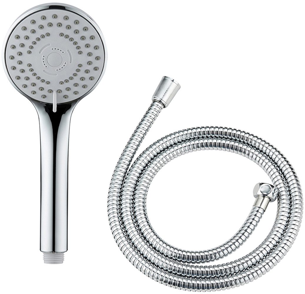 WENKO Handbrause Modell Basic Line Duschkopf Set, (2-tlg), klassischer Brau günstig online kaufen