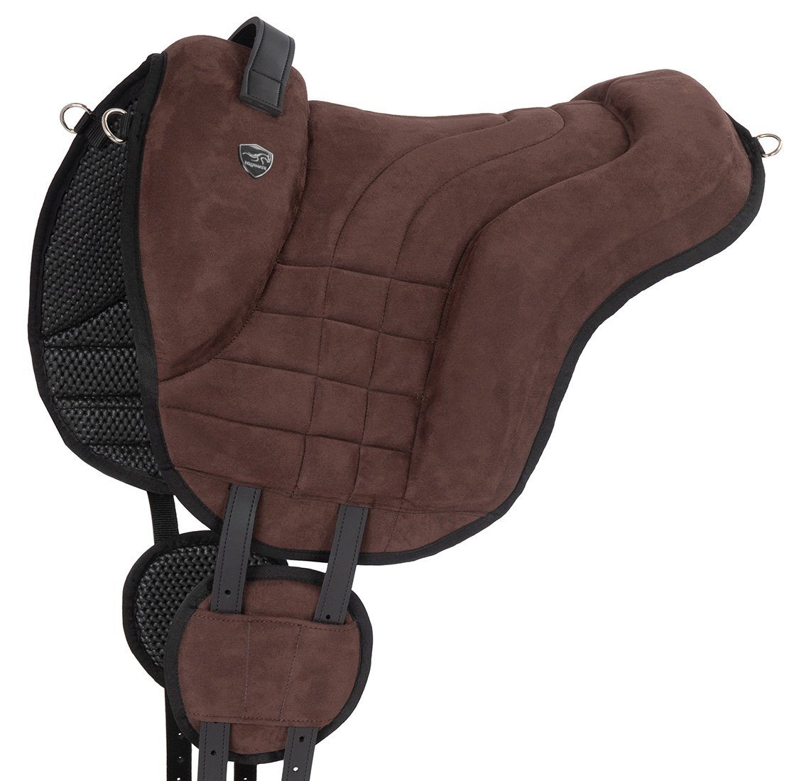 Equinate Wanderreitsattel Reitpad Harper, aus synthetischem Wildleder Braun